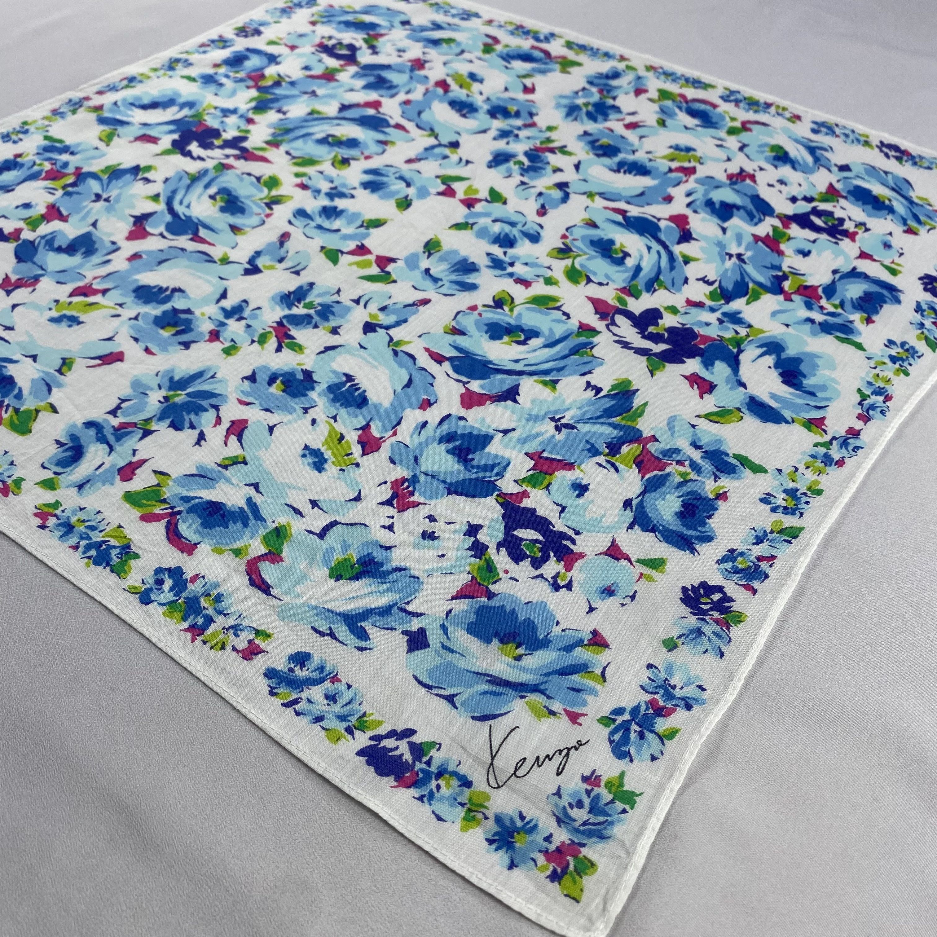 Kenzo × Vintage Kenzo Handkerchief / Neckerchief / Bandana-P1218 Size ONE SIZE - 2 Thumbnail