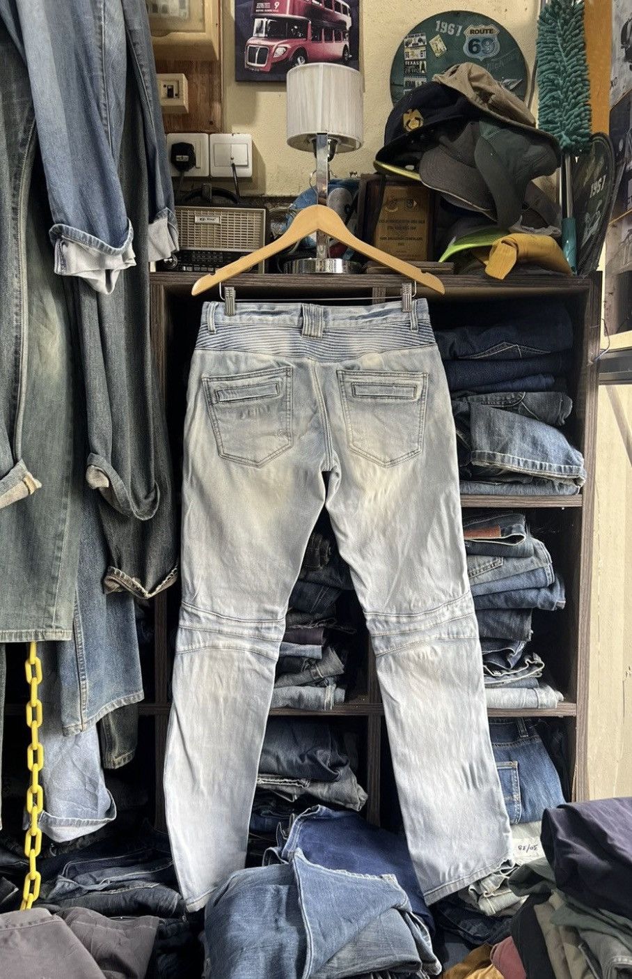 In The Attic 🔥Rare In The Attic Homme Biker Denim Size US 33 - 5 Thumbnail