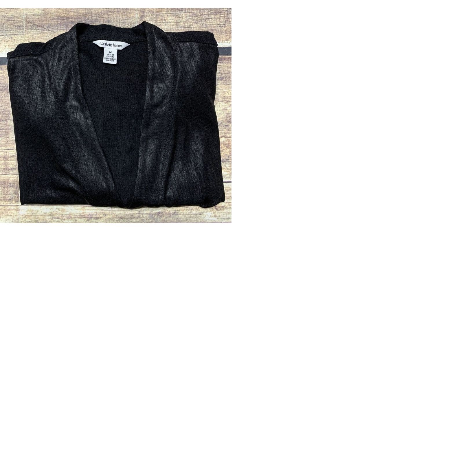 Calvin Klein Calvin Klein Cardigan Open Front Size Medium 2 Front Zipper Pockets Long Sleeves Black Womens Sweater Cardigan Size M / US 6-8 / IT 42-44 - 9 Thumbnail