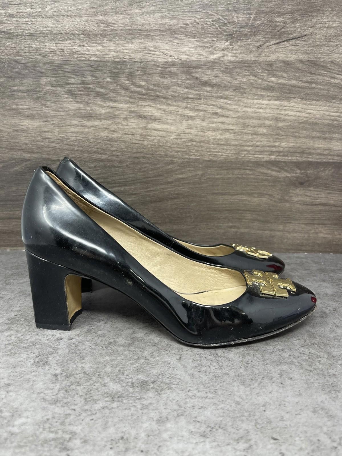 Other Tory Burch Raleigh Block Heel Pumps Womens Size 8 Patent Size US 8 / IT 38 - 5 Thumbnail