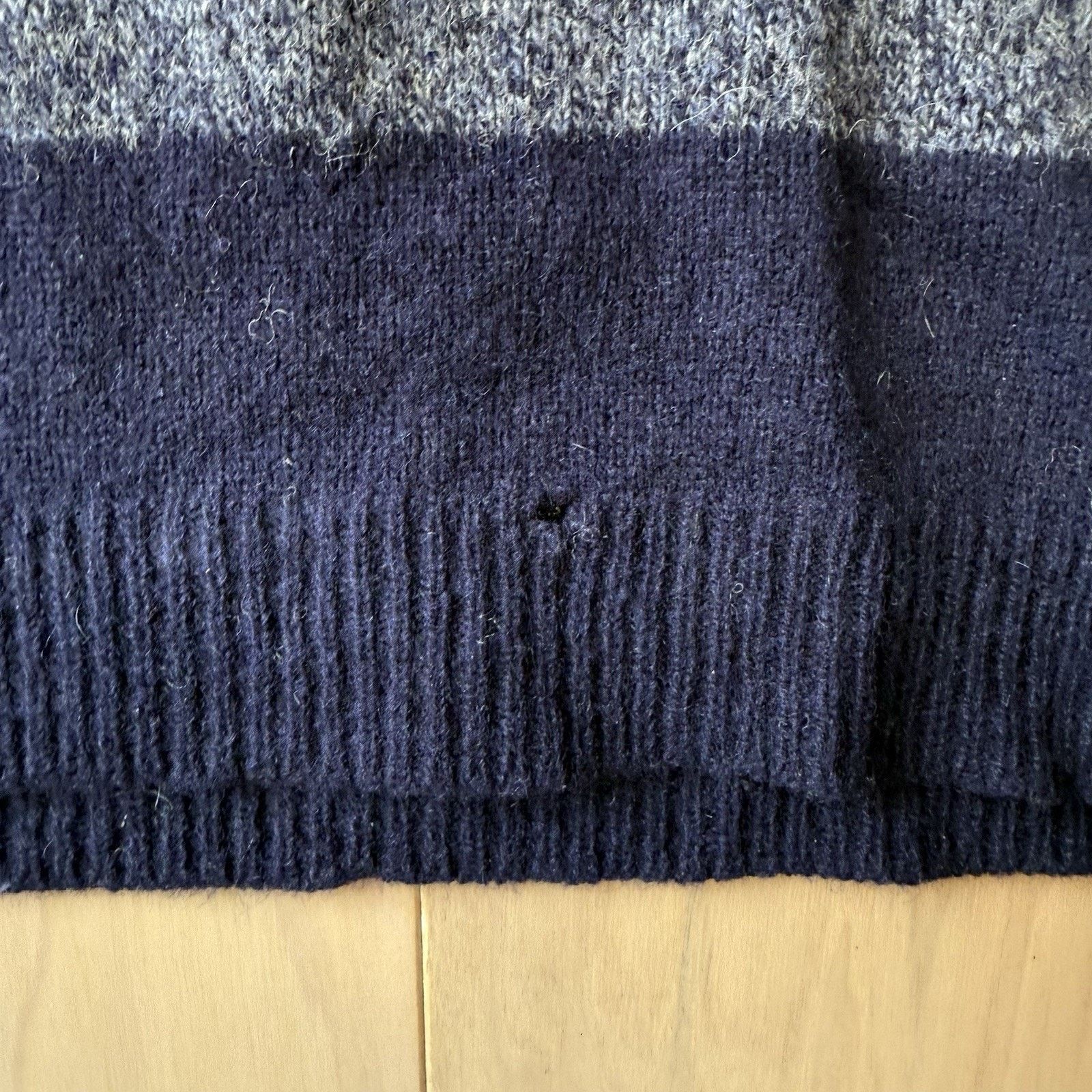 Shipley & Halmos Shipley & Halmos Sweater XL Blue Striped Wool Pullover Shawl Size US XL / EU 56 / 4 - 6 Thumbnail