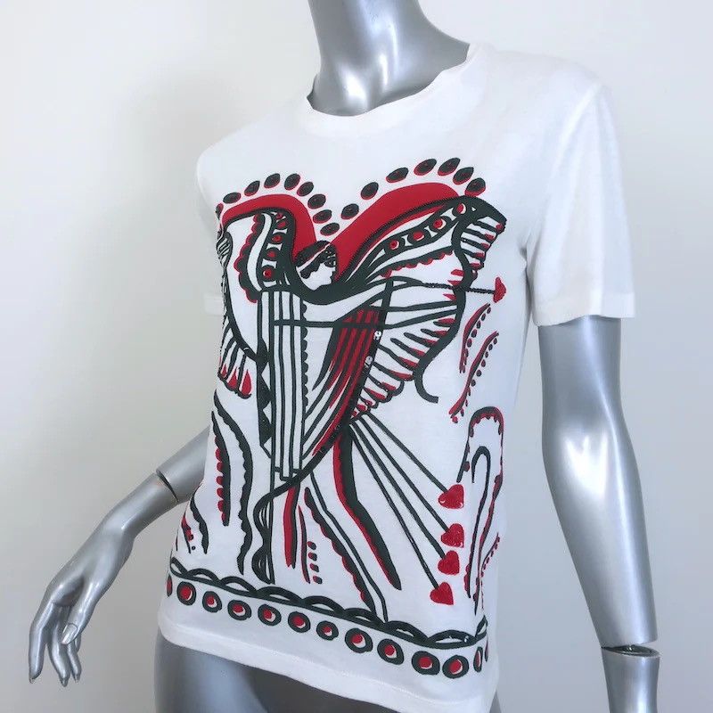 Dior Sequin-Embellished T-Shirt in White SZ S NWT MSRP $1500 Size S / US 4 / IT 40 - 2 Thumbnail