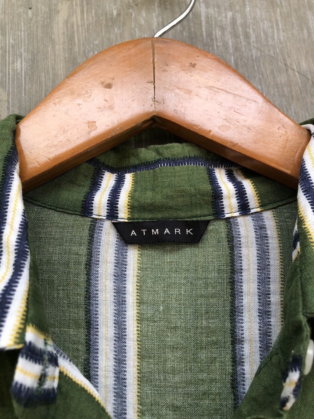 Japanese Brand Atmark Stripe Button Up Shirt Size M / US 6-8 / IT 42-44 - 4 Thumbnail