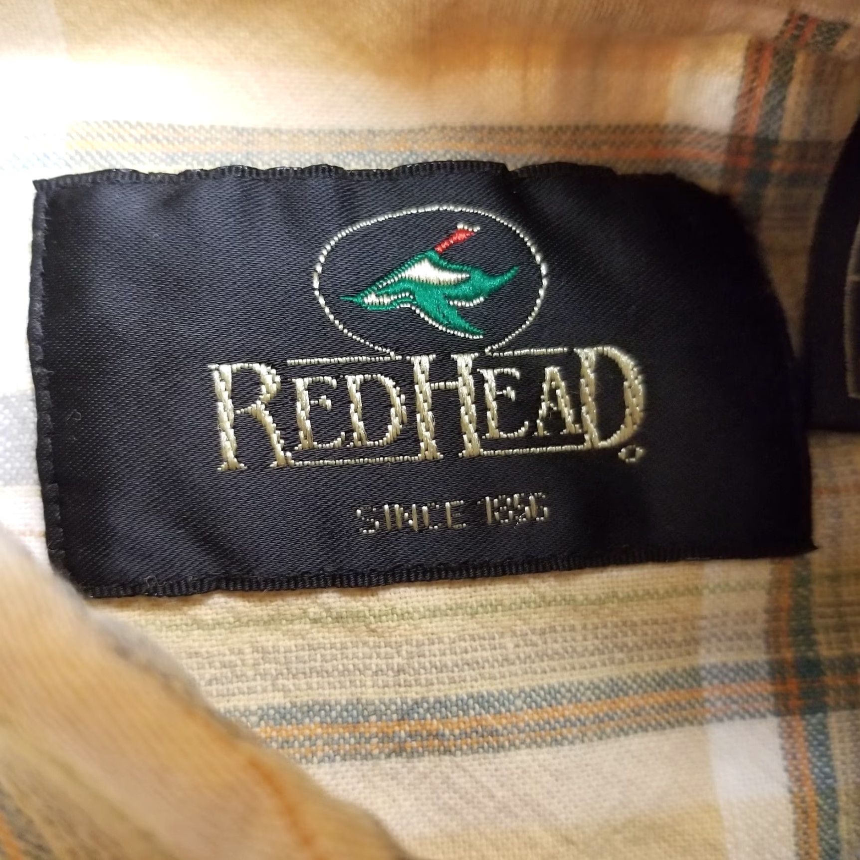 Vintage VINTAGE RedHead Shirt Mens L Beige Plaid 100% Cotton Short Sleeve Casual Outdoor Size US L / EU 52-54 / 3 - 4 Thumbnail