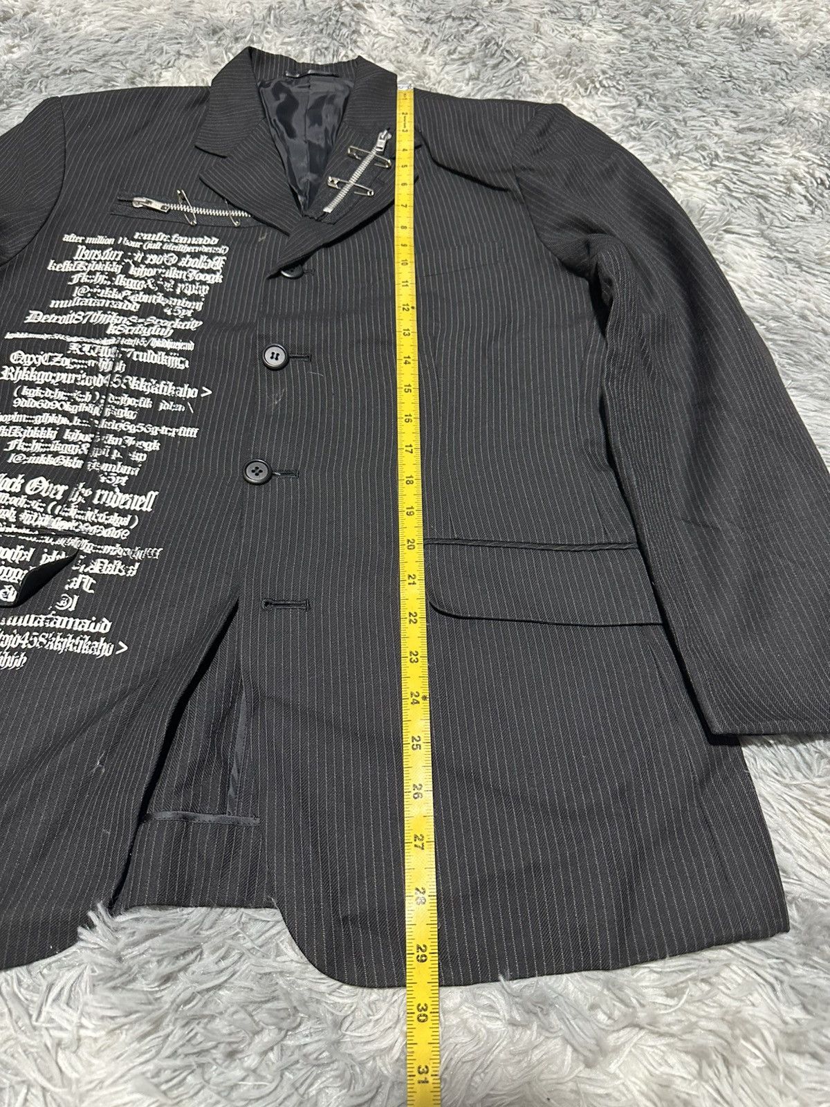 If Six Was Nine 🔥Y2K Archived Secret Agents Poem Blazer Zipper Goth Punk Size US L / EU 52-54 / 3 - 11 Thumbnail
