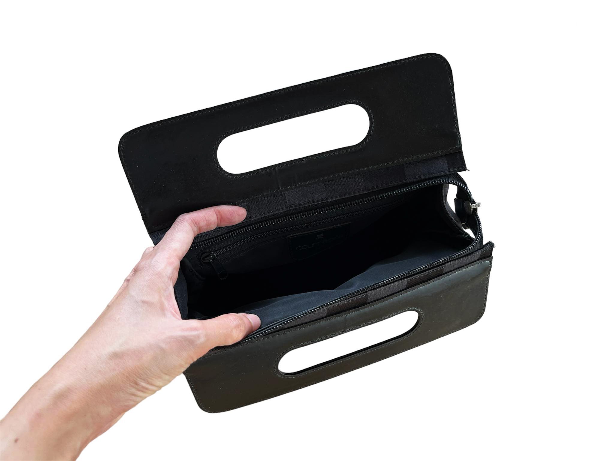 Courreges COURRÈGES PARIS Black nylon handbag with Striped textured Size ONE SIZE - 7 Thumbnail