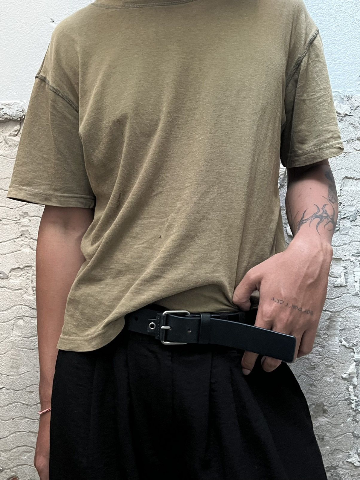 Marithe + Francois Girbaud Very Rare Marithé + François Girbaud Leather Belt Size 32 - 4 Thumbnail