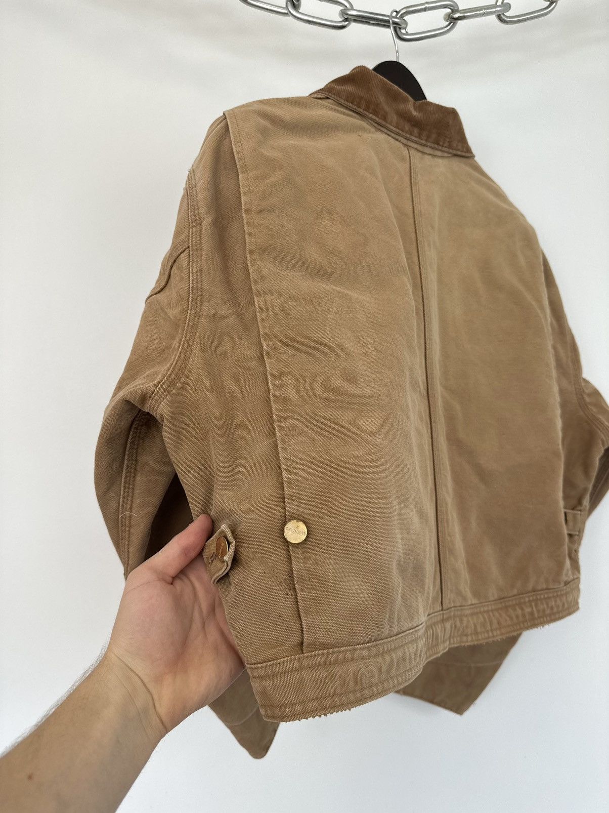 Carhartt Vintage 90s Carhartt USA Distressed Cropped Detroit Jacket Size US S / EU 44-46 / 1 - 14 Thumbnail