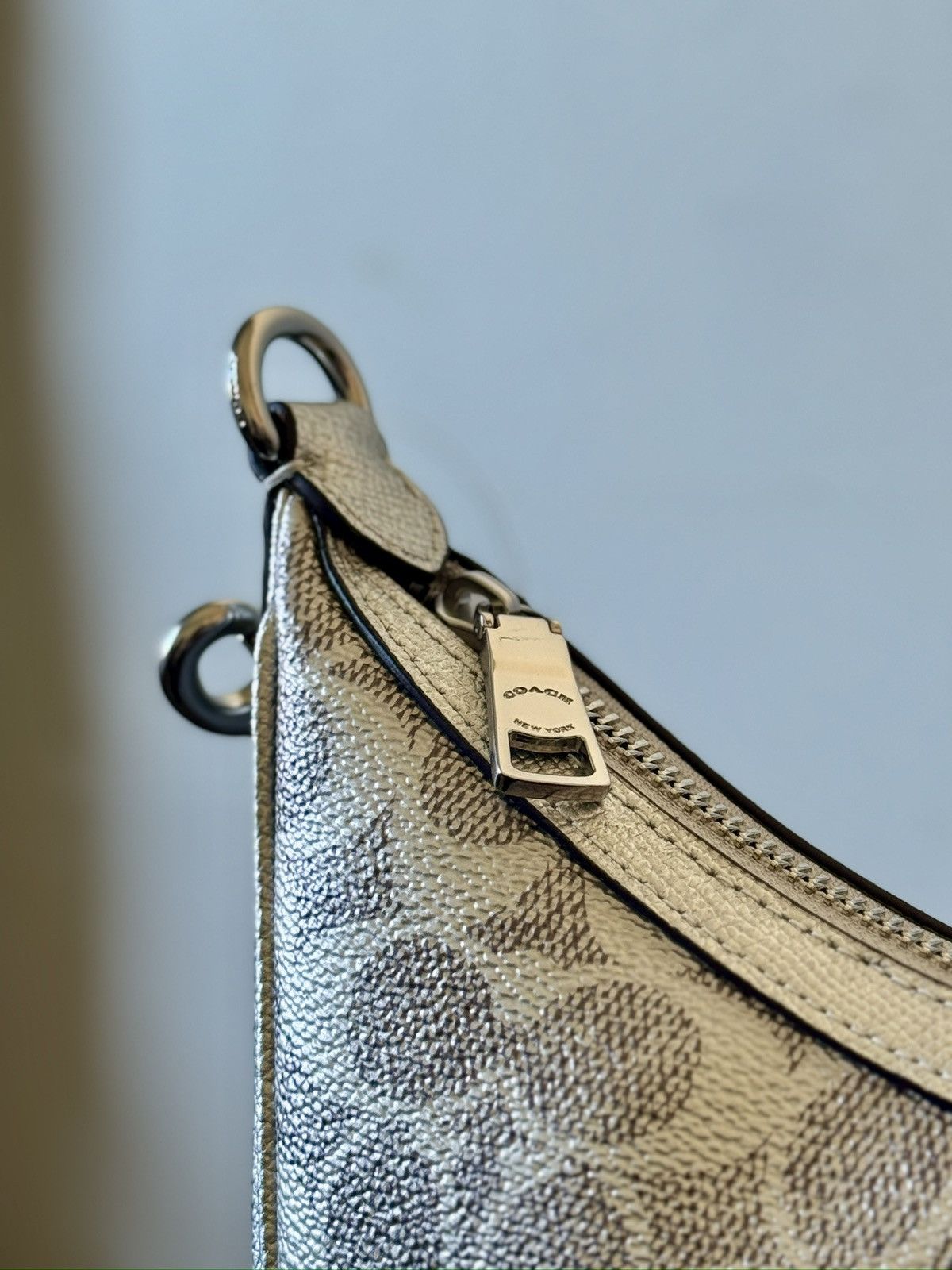 Coach NWT Coach Aria Shoulder Bag - Metallic Silver Size ONE SIZE - 5 Thumbnail