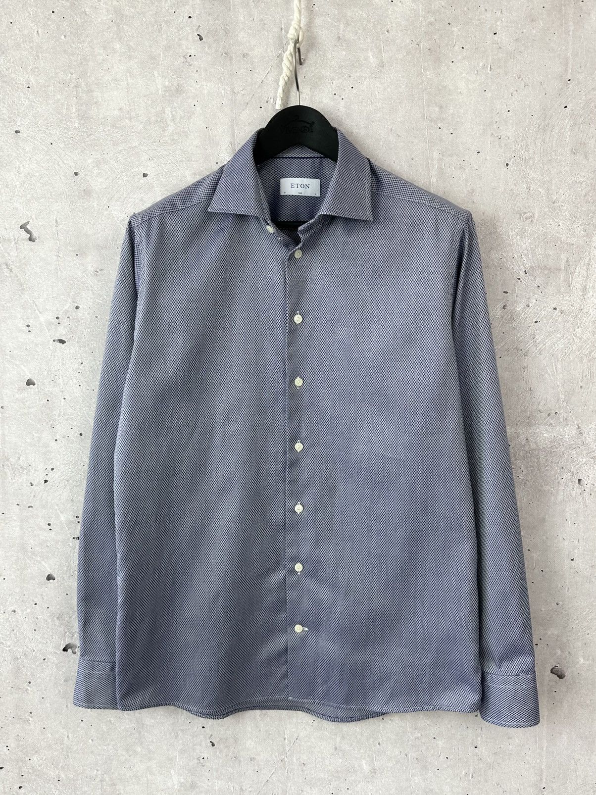 Eton Eton Slim Fit Cotton Long Sleeve Men’s Shirt Size US L / EU 52-54 / 3 - 1 Thumbnail