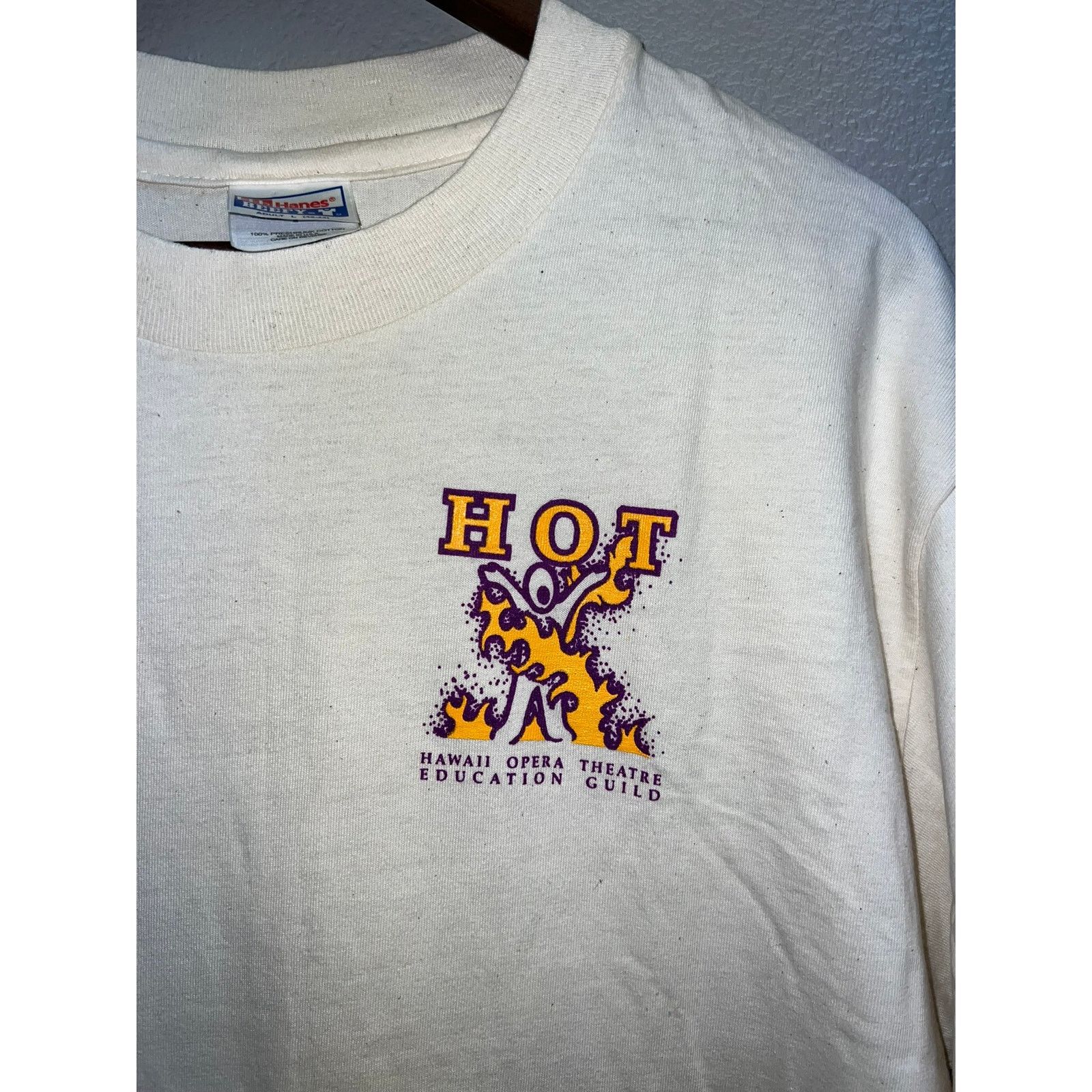 Hanes Vintage Hawaii Shirt Opera Theatre Guild Hawaiian Tee 90s L Size US L / EU 52-54 / 3 - 3 Thumbnail