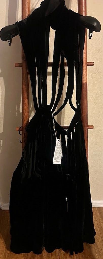 Valentino VALENTINO GARAVANI Cutout silk-velvet midi dress Black IT 40 Size S / US 4 / IT 40 - 6 Thumbnail