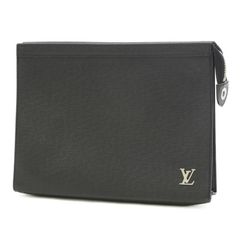 Louis Vuitton - Authenticated Pochette Voyage Small Bag - Leather Black Plain for Men, Very Good Condition