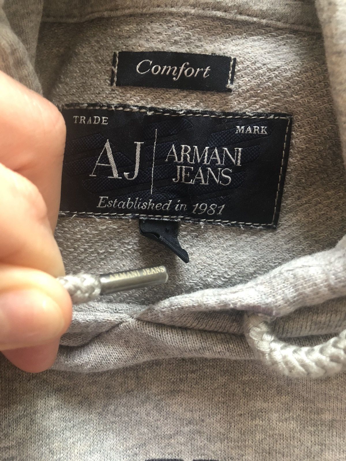 Armani × Vintage RARE ARMANI JEANS VINTAGE DESIGNER COMFORT HOODIE SWEATSHIRT Size US S / EU 44-46 / 1 - 3 Thumbnail