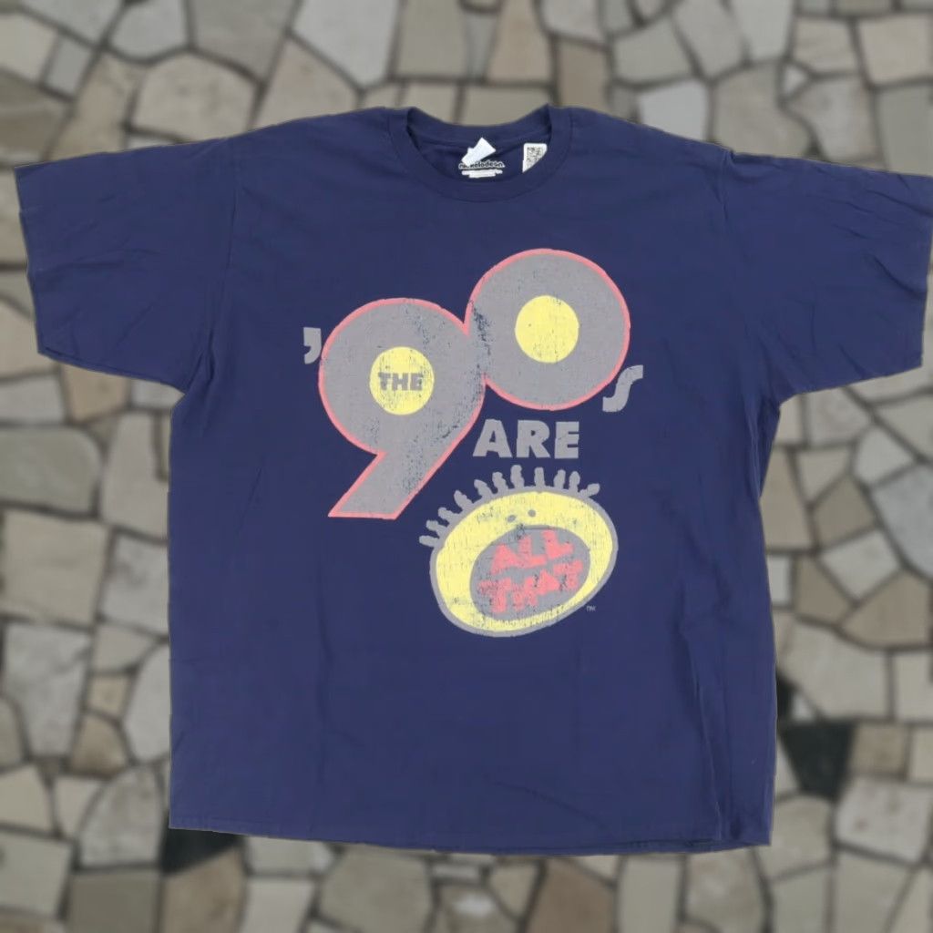 Nickelodeon Nickelodeon 90s Are All That T-Shirt Navy Blue Men's 3XL Shirt Crew Neck Short Sleeve Cotton Regular Fit Vintage? No. Size US XXL / EU 58 / 5 - 1 Thumbnail
