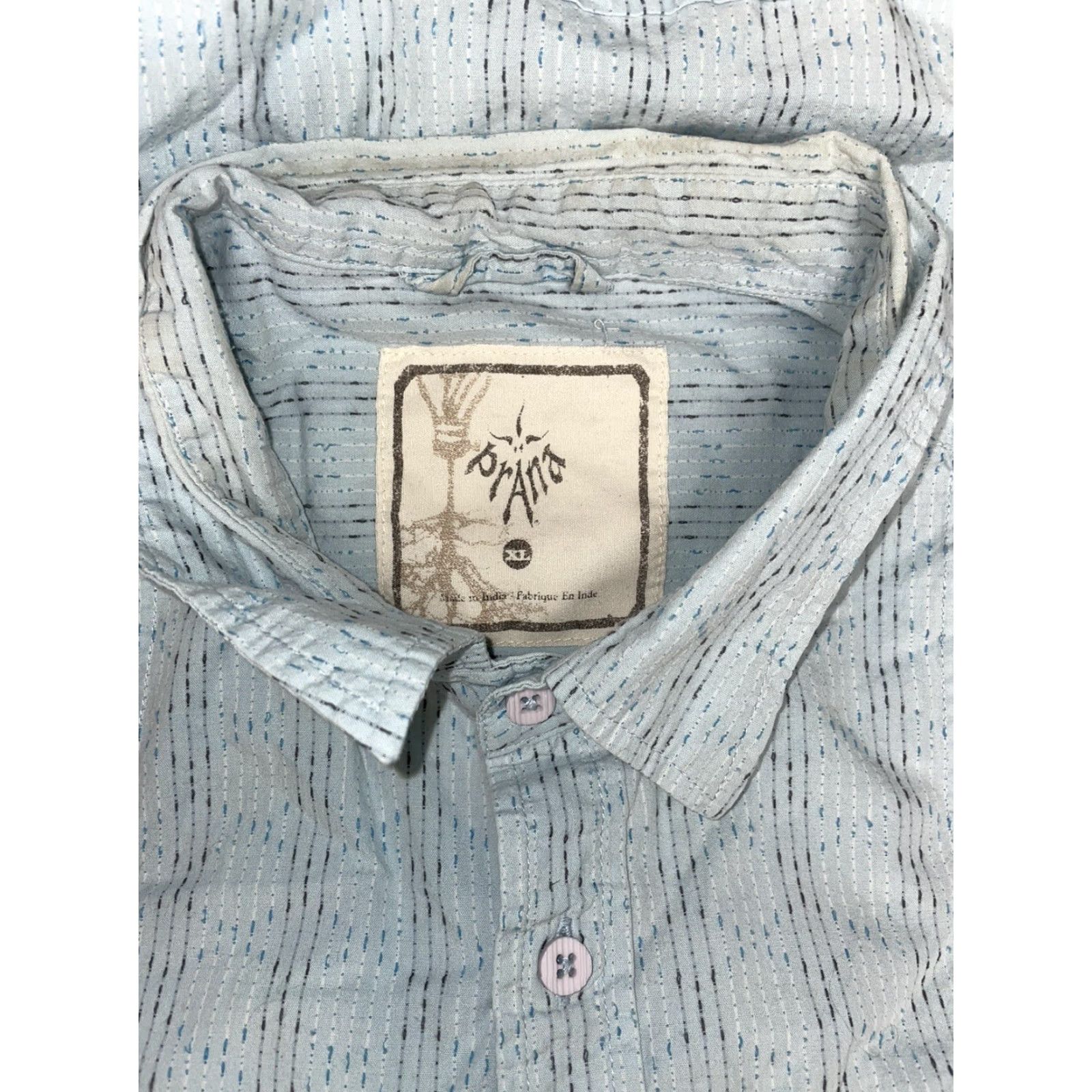 Prana PrAna Button-Down Shirt Mens XL Light Blue Short Sleeve Size US XL / EU 56 / 4 - 6 Thumbnail