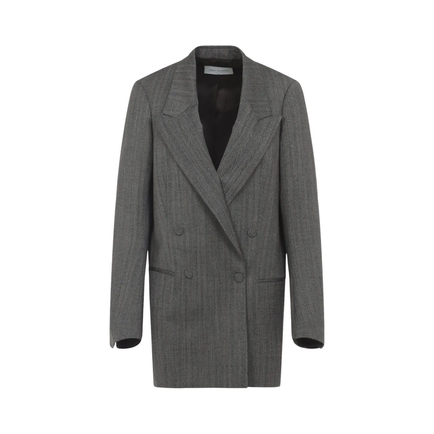 DRIES VAN NOTEN Blink Gray Wool Jacket New & Authentic (Wom