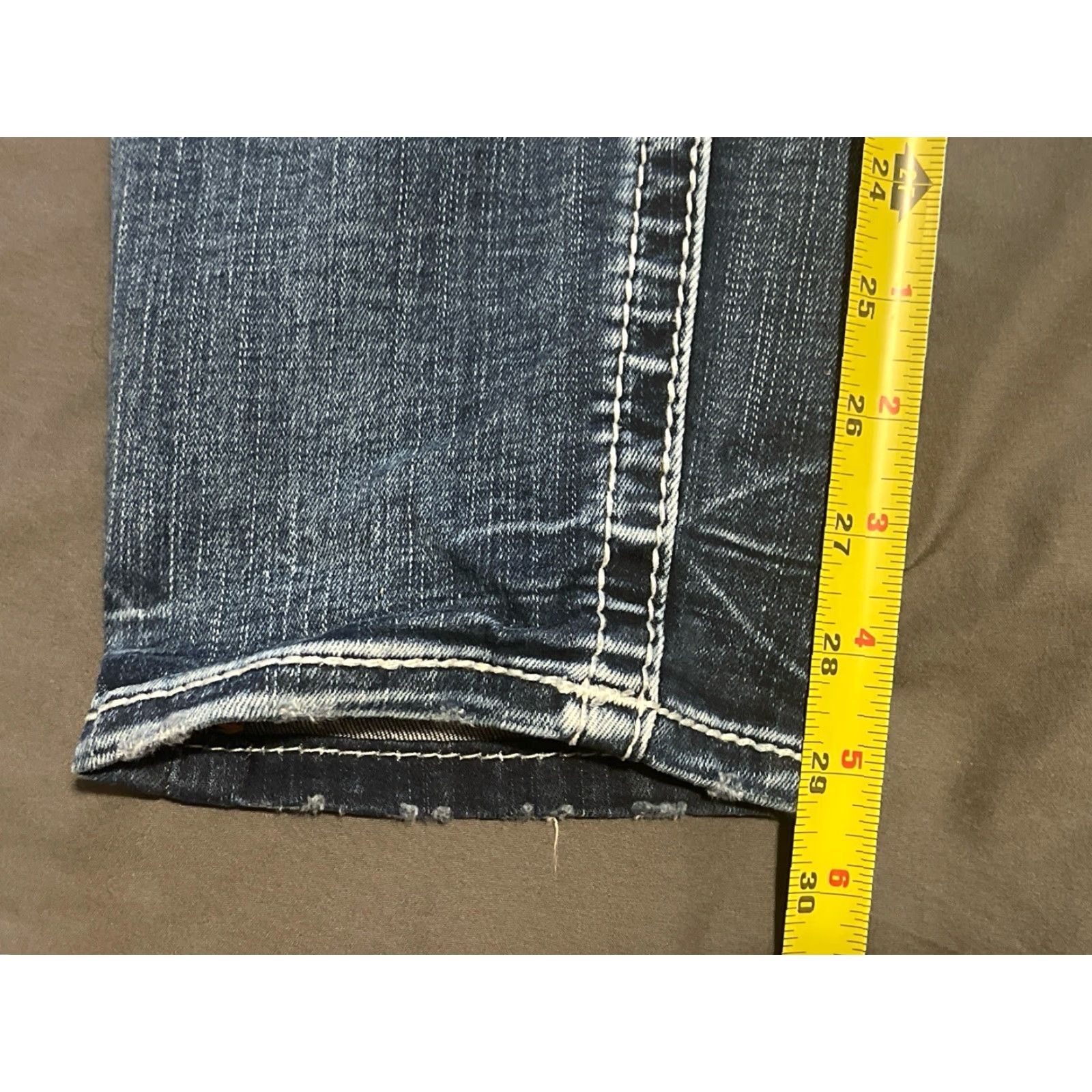 Vintage Rock Revival Jeans Lilas Easy Skinny Women's 33 Blue Embroidered Rhinestone Slim 5-Pocket Denim 90s Cowgirl Rock Logo? Size 24" / US 00 / IT 34 - 5 Thumbnail