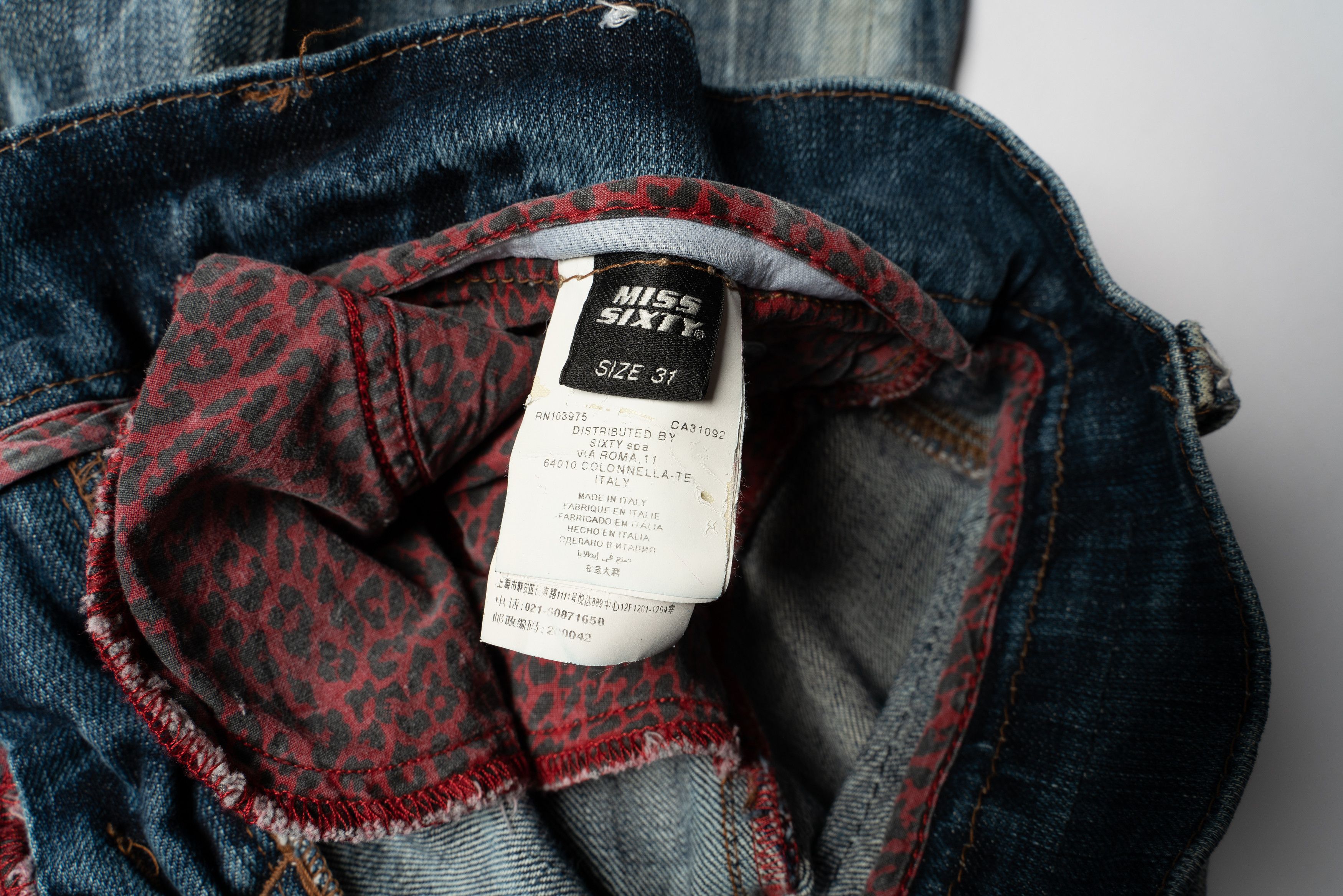 Miss Sixty 🔴 MISS SIXTY Nu-Metal Distressed Denim Jeans Y2K Size 31" - 7 Thumbnail