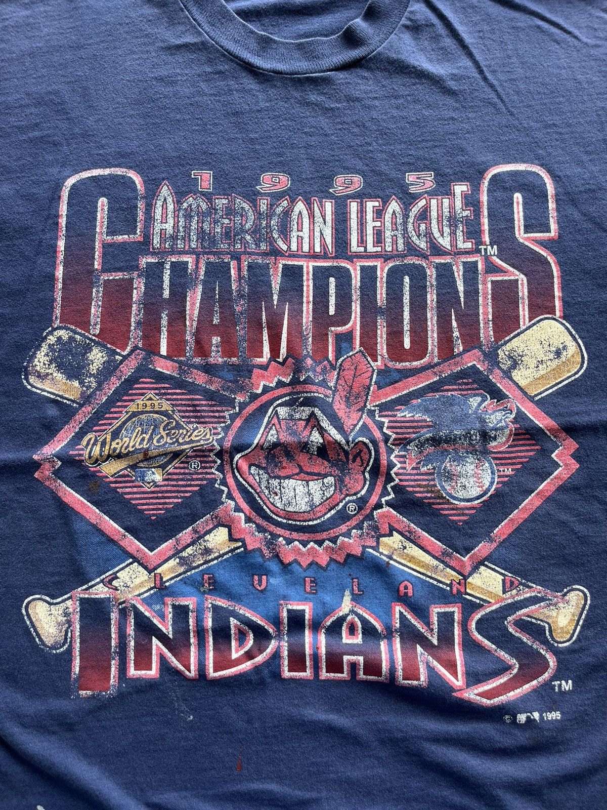 MLB × Vintage Vintage CLEVELAND INDIANS American League 1995’s Champions Size US XL / EU 56 / 4 - 5 Thumbnail
