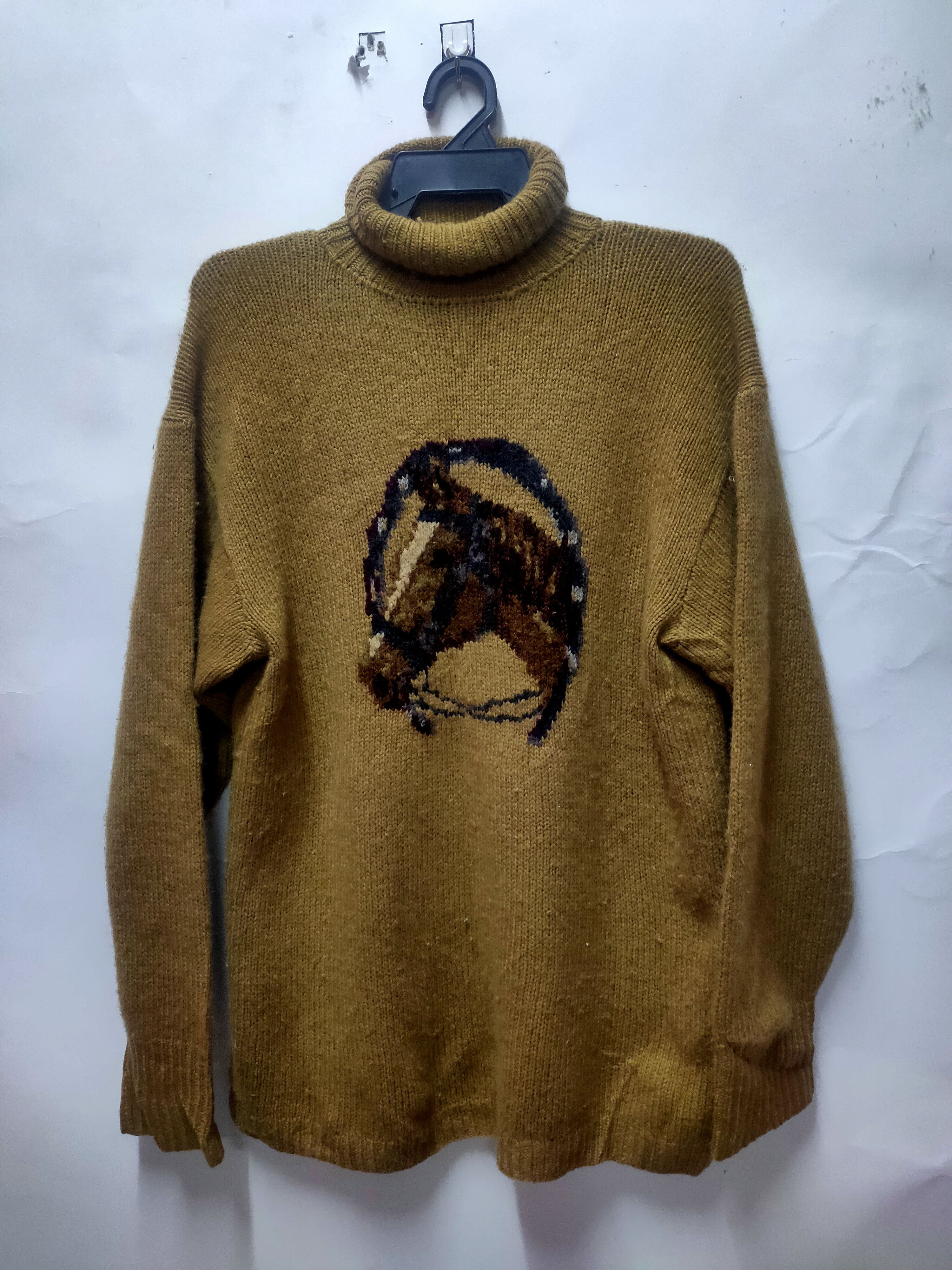 image of Polo Ralph Lauren Vintage Polo Rl Wool Turtleneck in Brown, Men's (Size Medium)