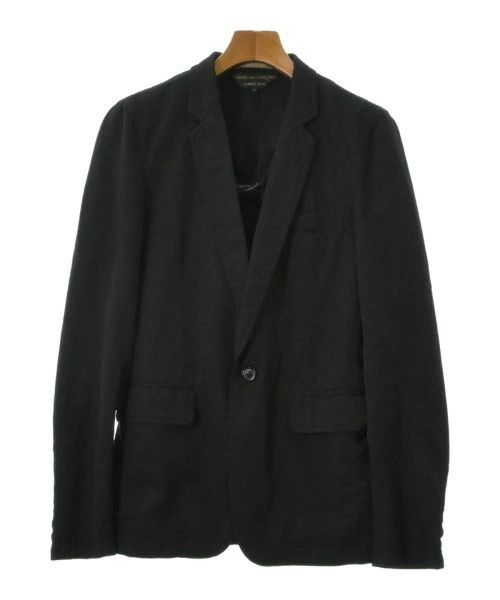 Comme des Garcons Homme Plus Jacket Wool 1 Button Flap Pocket Plain Black Size US XS / EU 42 / 0 - 1 Thumbnail