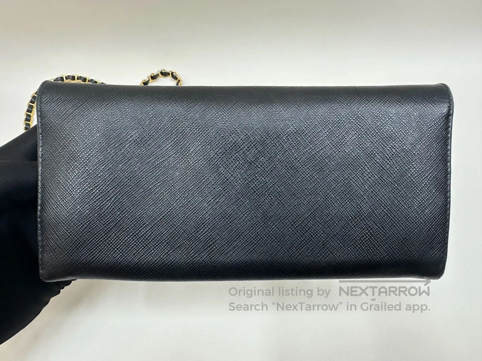 Prada Prada Black Saffiano Chain WOC. Size ONE SIZE - 3 Thumbnail