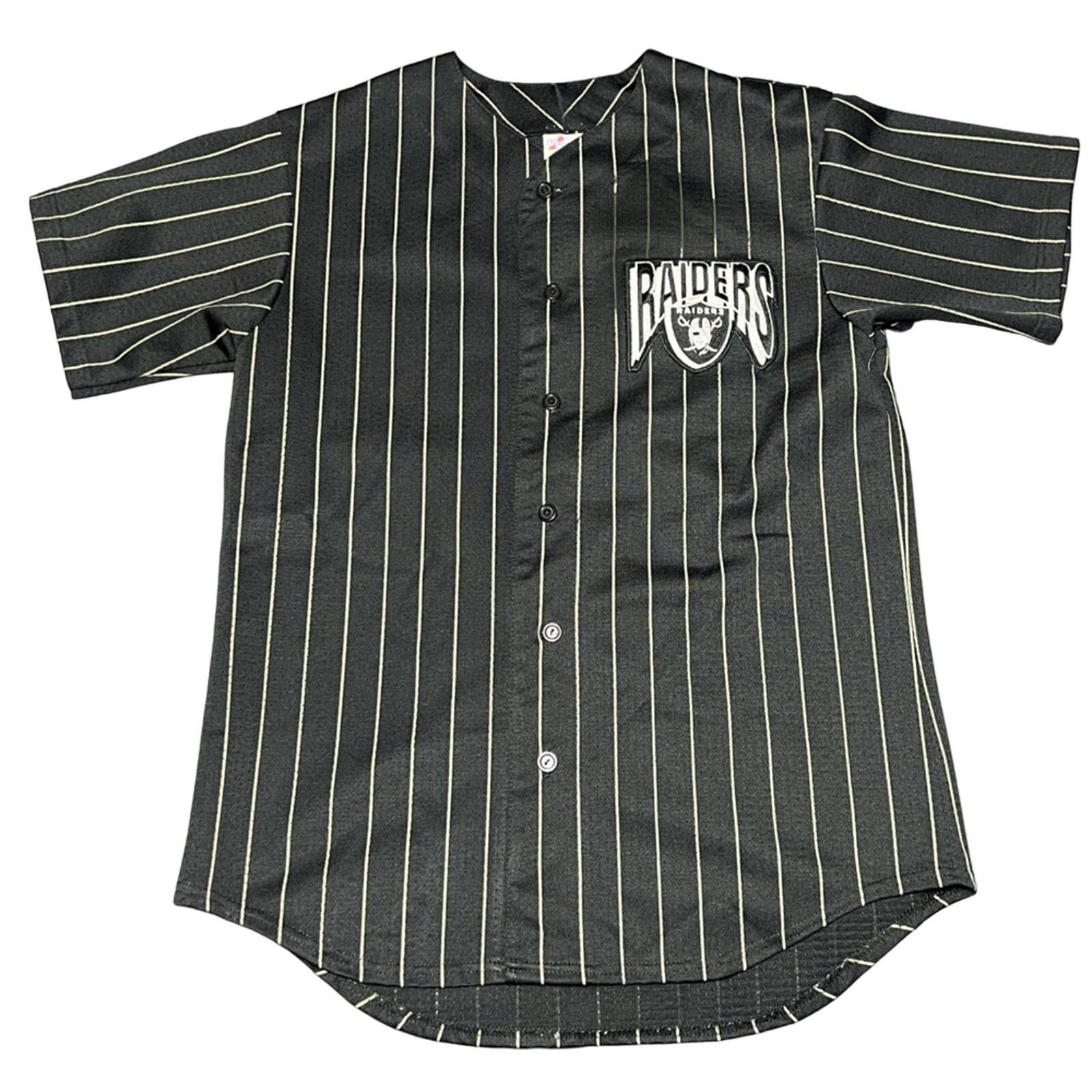 Majestic Vintage Majestic Oakland Raiders PINSTRIPE Jersey Made USA Size US M / EU 48-50 / 2 - 1 Thumbnail