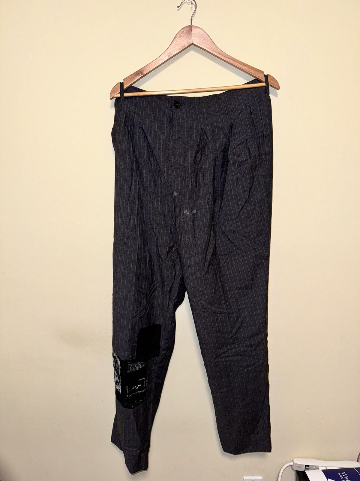 Enfants Riches Deprimes ERD Grey Pinstripe Assemblage Pleated Trousers Size US 36 / EU 52 - 1 Thumbnail