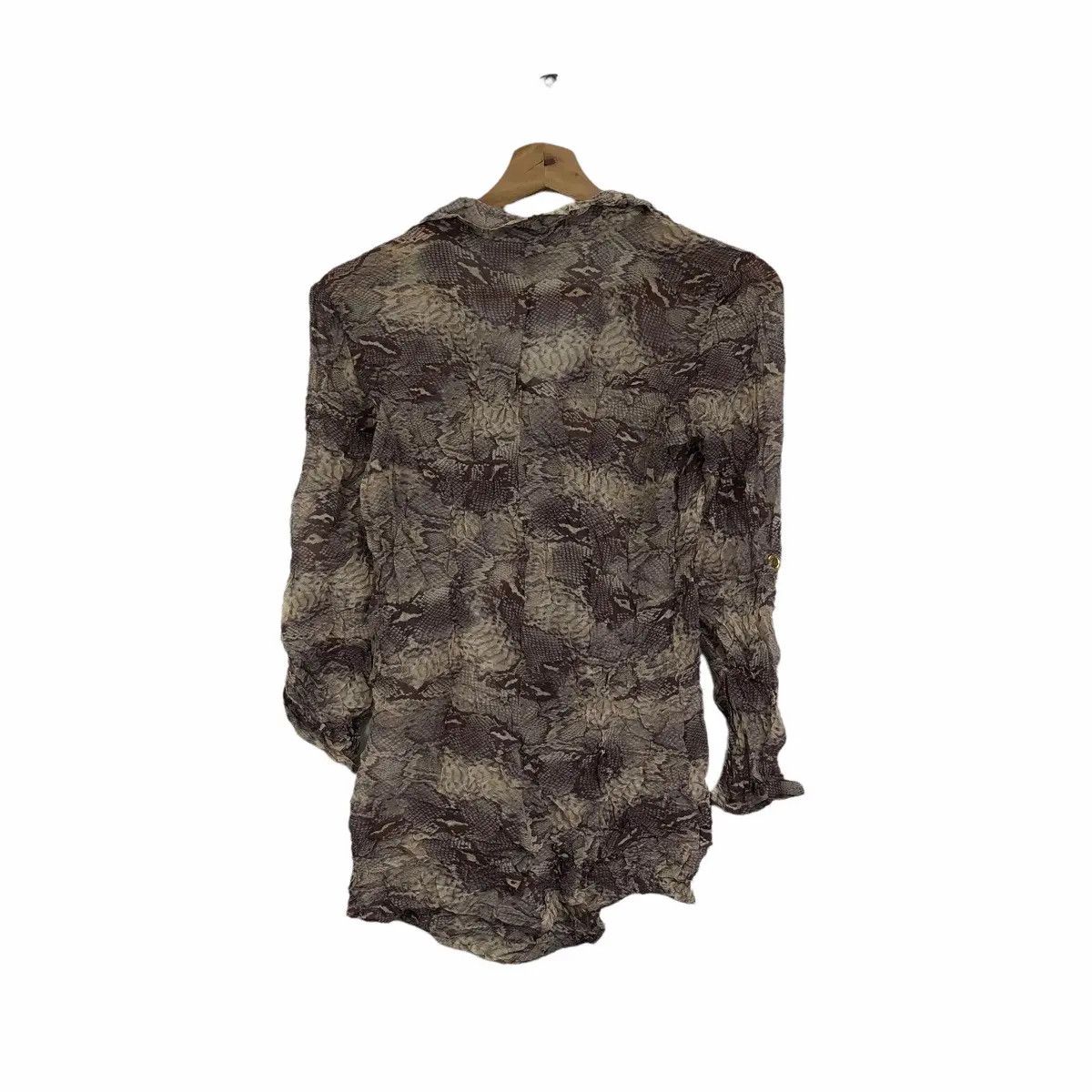 Designer × Vintage Vtg 90’ HEIDI KLEIN PARIS Crocodile Abstract Jacket Blouse Size M / US 6-8 / IT 42-44 - 2 Thumbnail