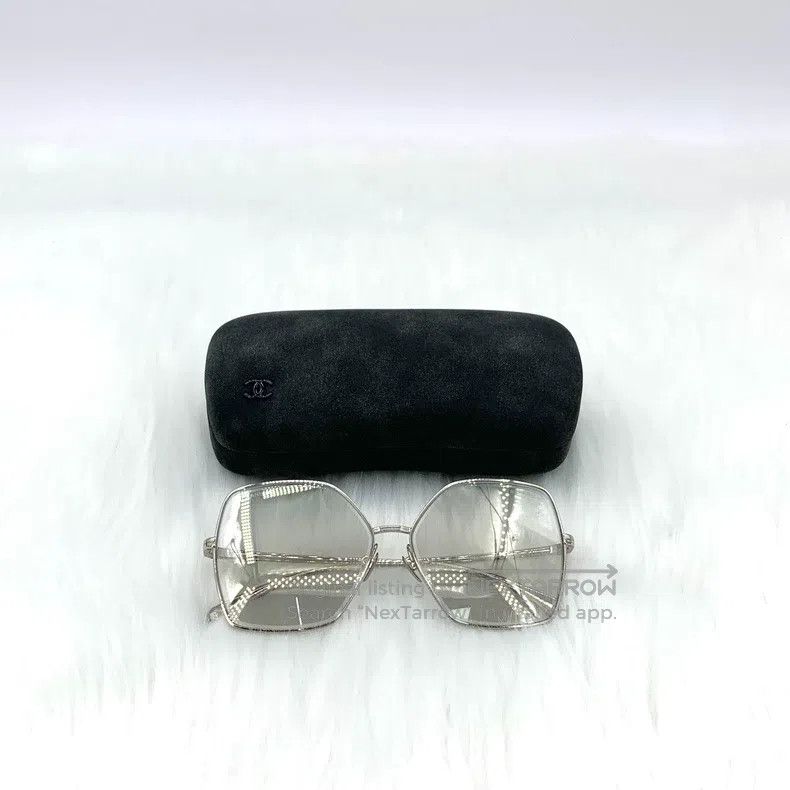 Chanel Chanel Silver irregular sunglasses Size ONE SIZE - 9 Thumbnail
