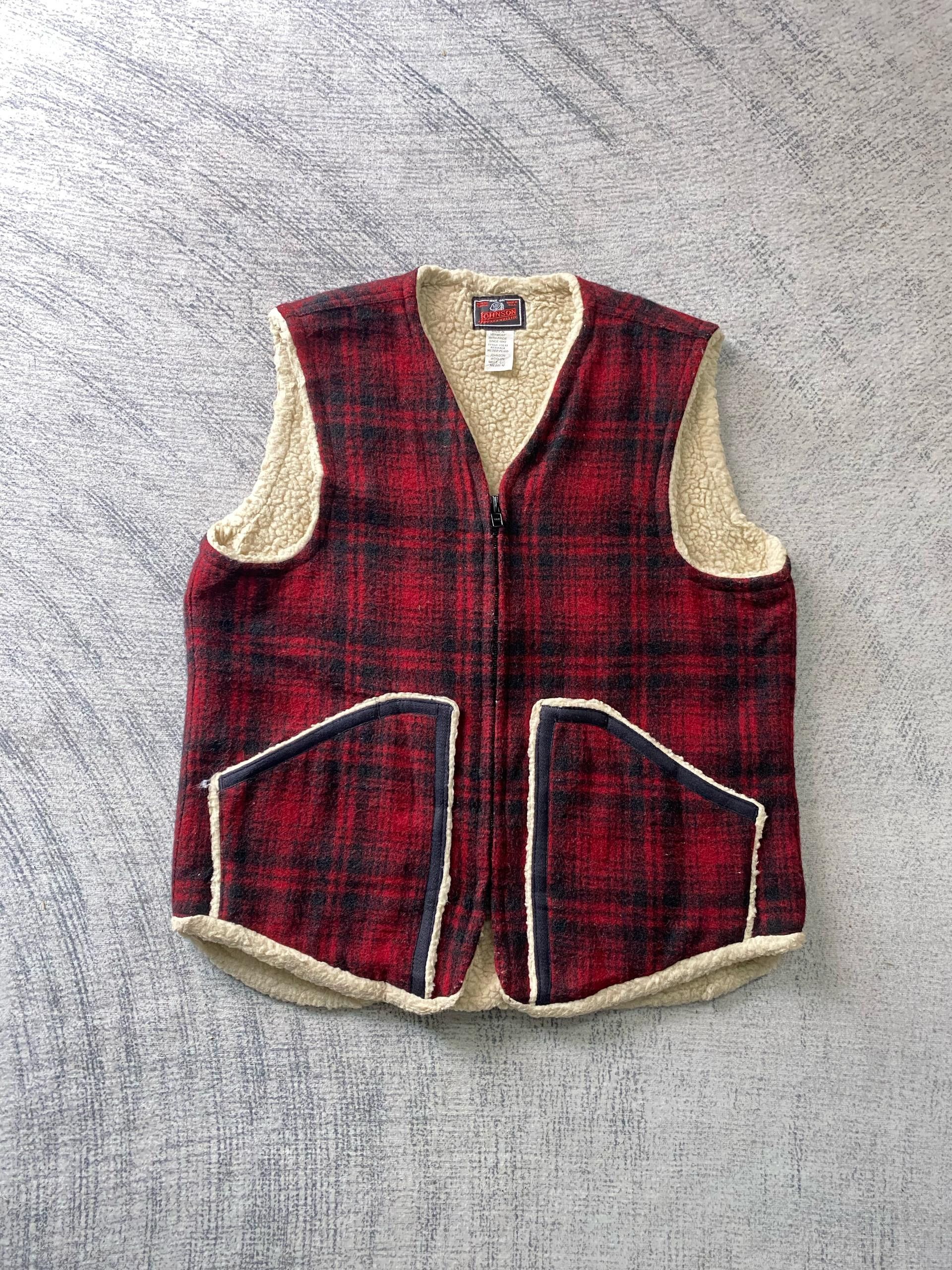 Johnson Woolen Mills Johnson Woolen Mills Plaid Sherpa Lined Vest Size US M / EU 48-50 / 2 - 1 Thumbnail