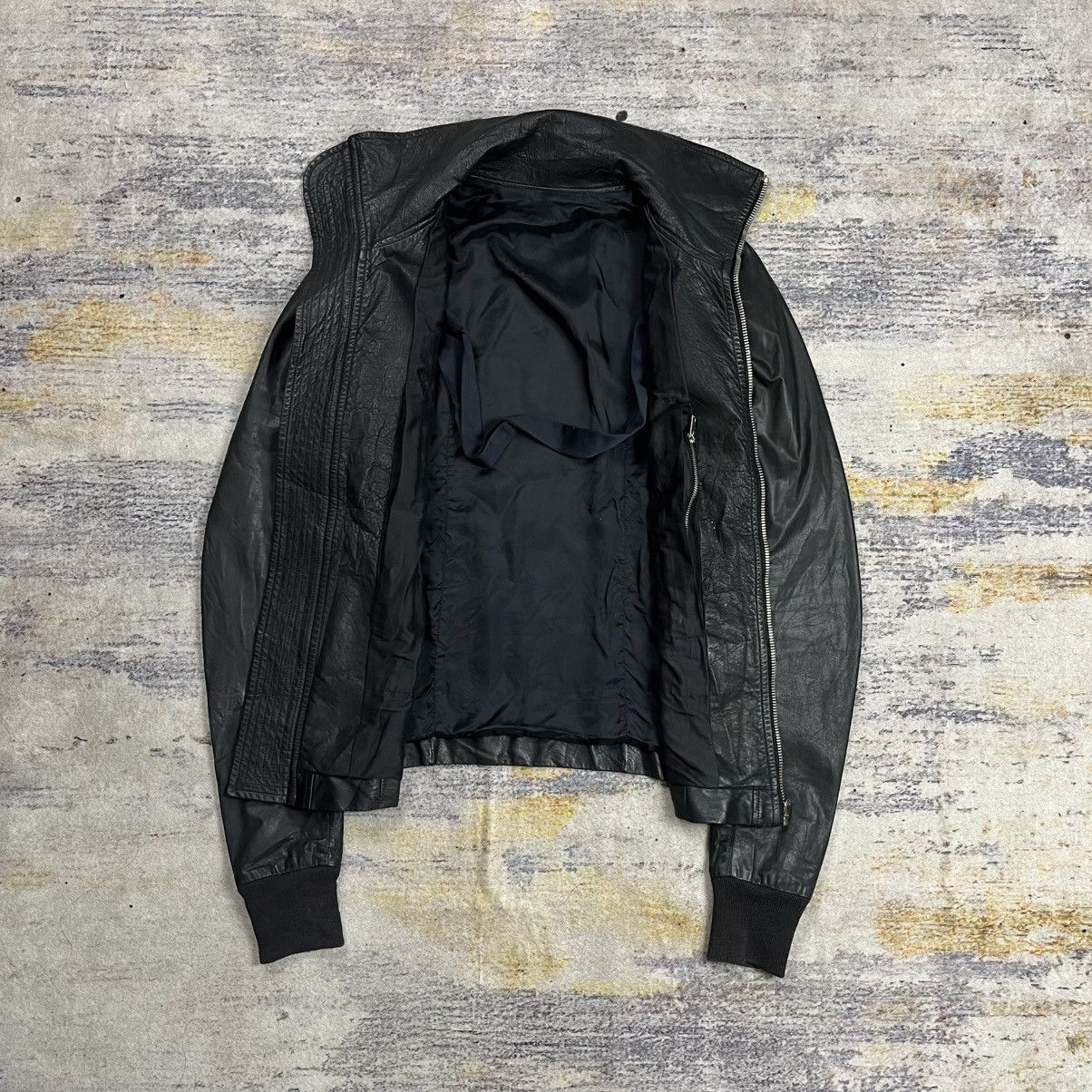 Rick Owens Rick owens high neck leather jacket Size US S / EU 44-46 / 1 - 7 Thumbnail