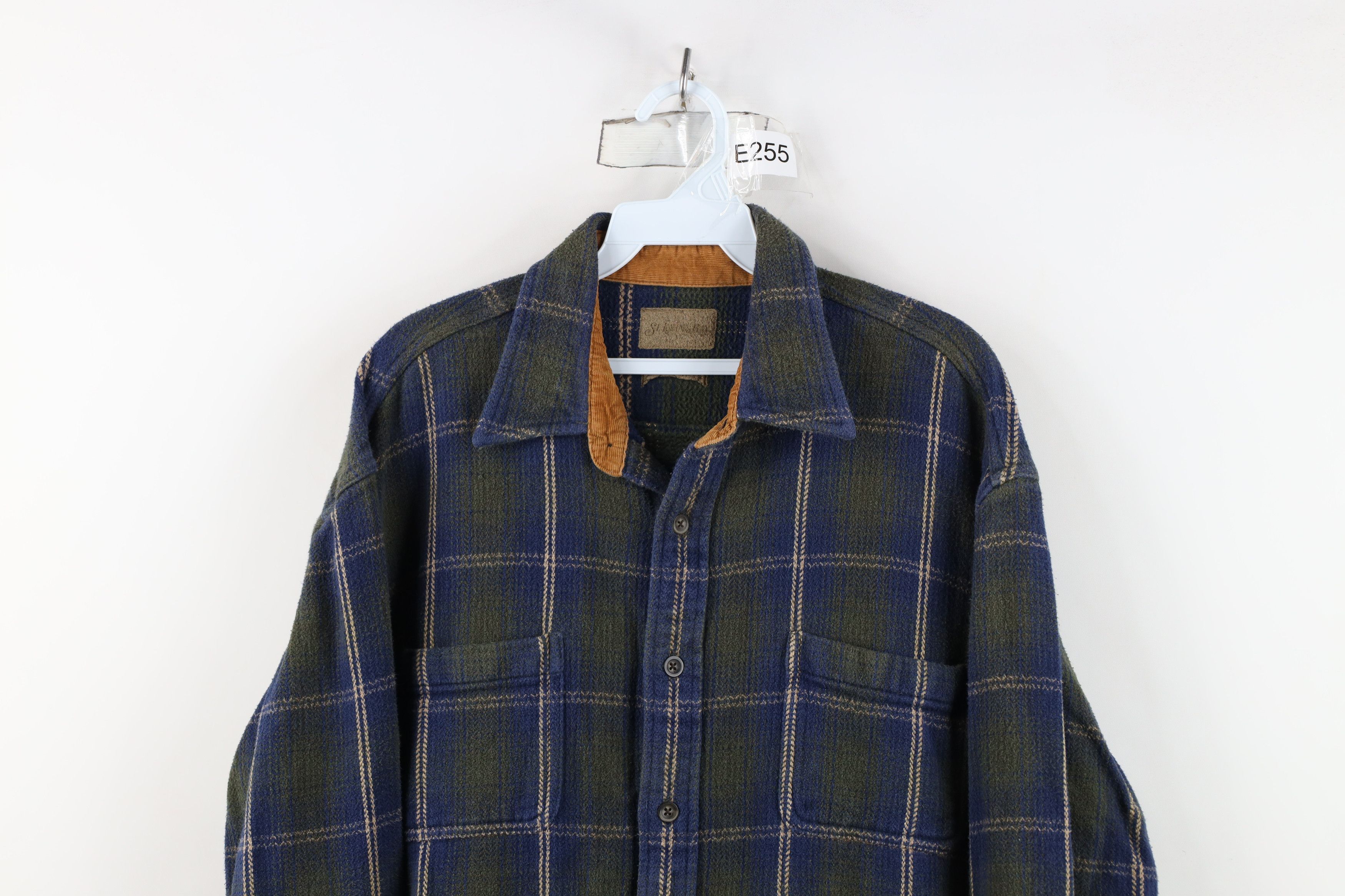 Vintage Vintage 90s Streetwear Heavyweight Button Shirt Plaid Size US L / EU 52-54 / 3 - 2 Thumbnail