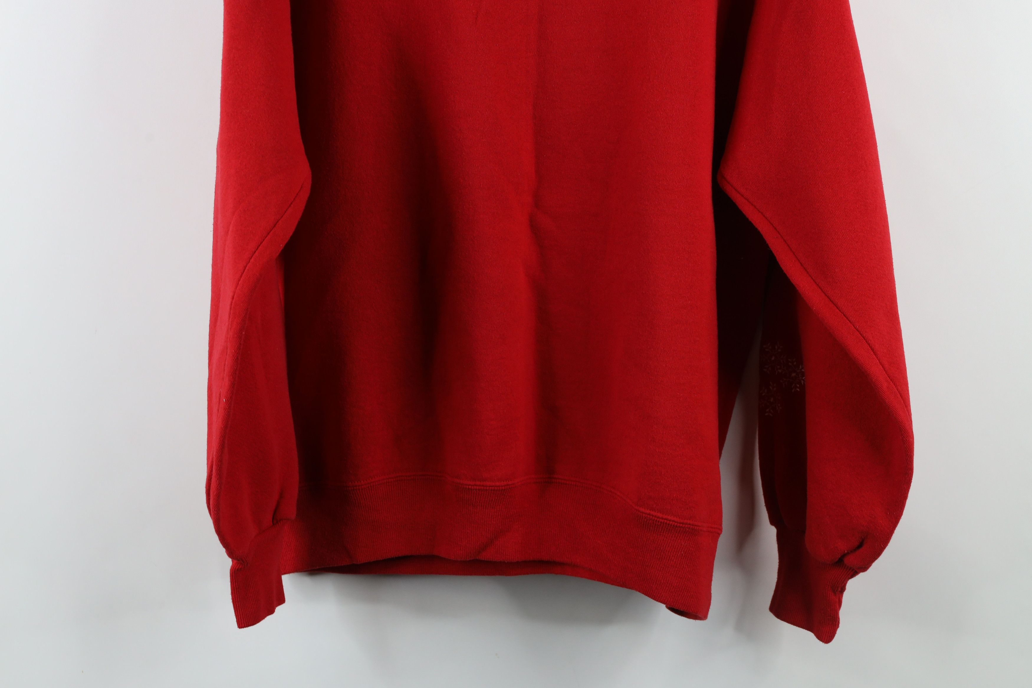 Vintage Vintage 90s Faded Christmas Tree Crewneck Sweatshirt Red USA Size XXL / US 16-18 / IT 52-54 - 11 Thumbnail