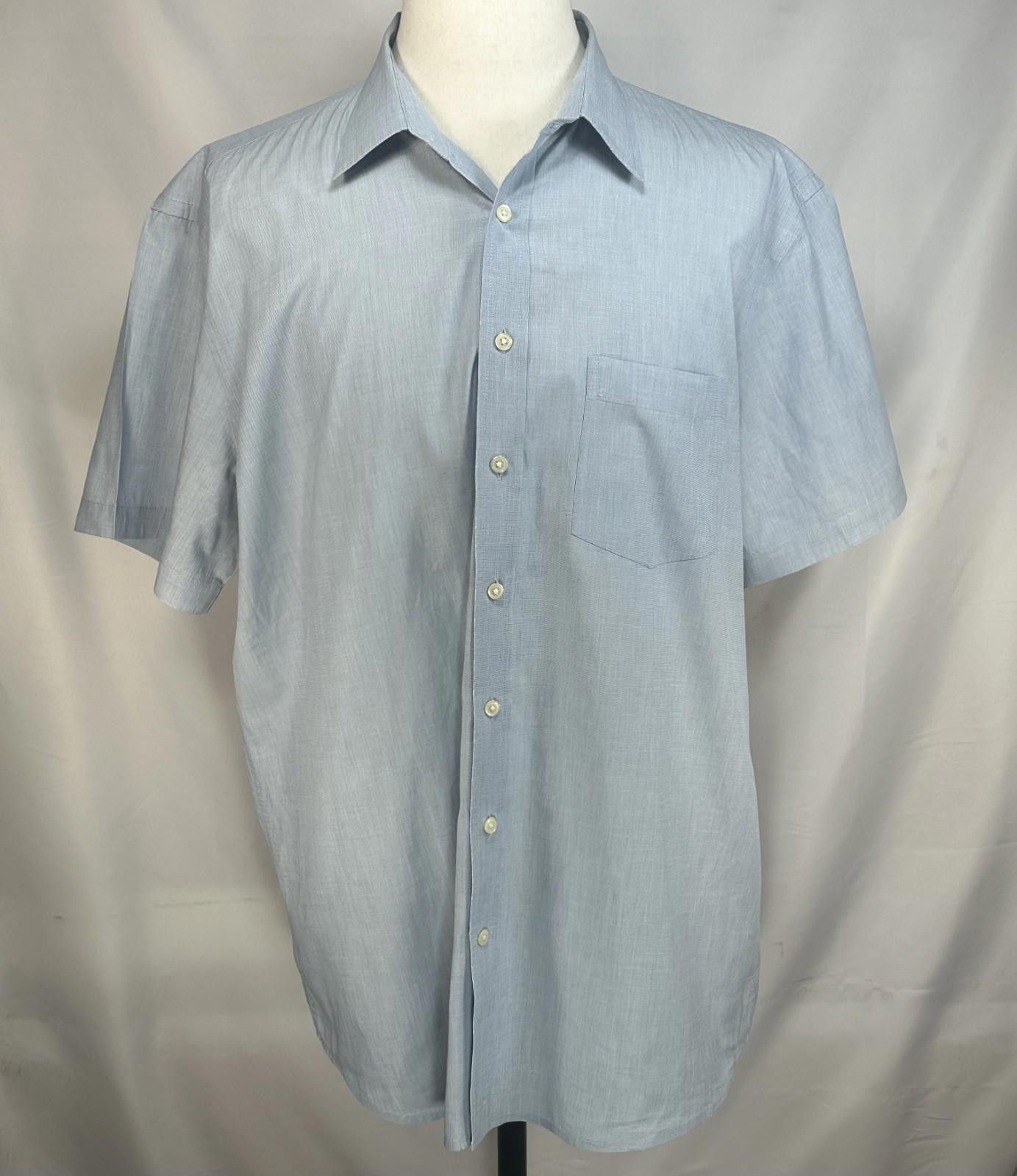 Gap Gap 100% Cotton Short Sleeve Button Up Blue Men's XL Size US XL / EU 56 / 4 - 1 Thumbnail