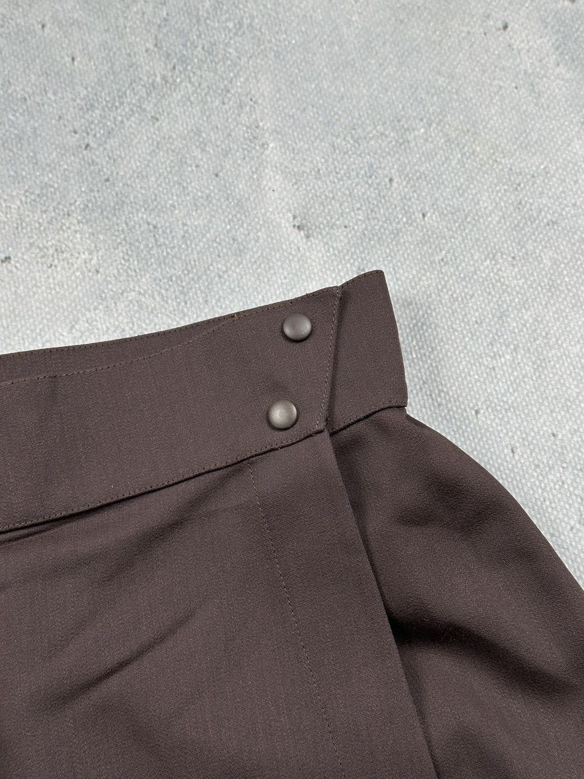 Thierry Mugler Thierry Mugler Paris Brown Wrap Pencil Skirt Structured 80s Size 28" / US 6 / IT 42 - 9 Thumbnail