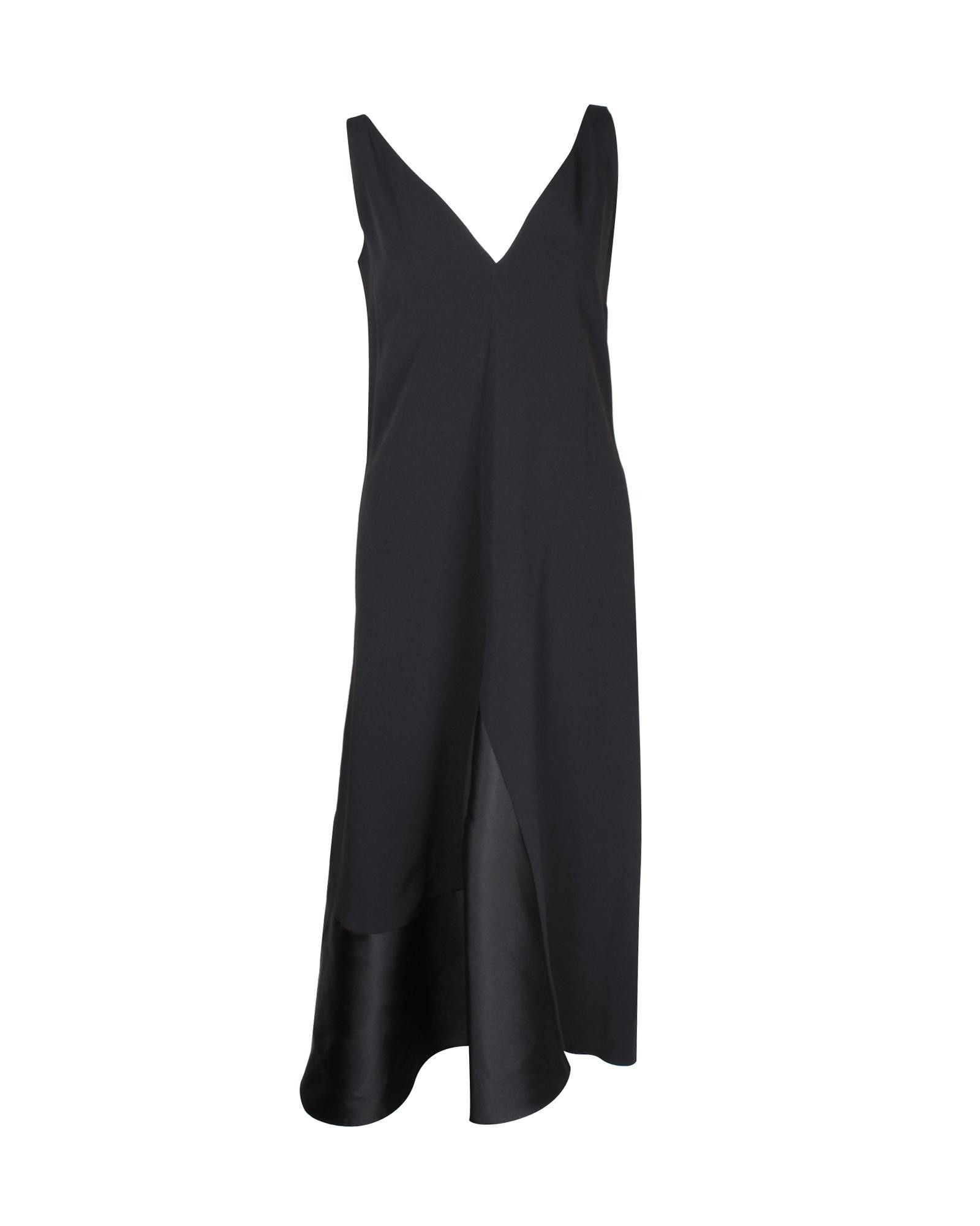 image of Black Viscose Midi Dress With V-Neckline By Stella Mccartney, Women's (Size XS)