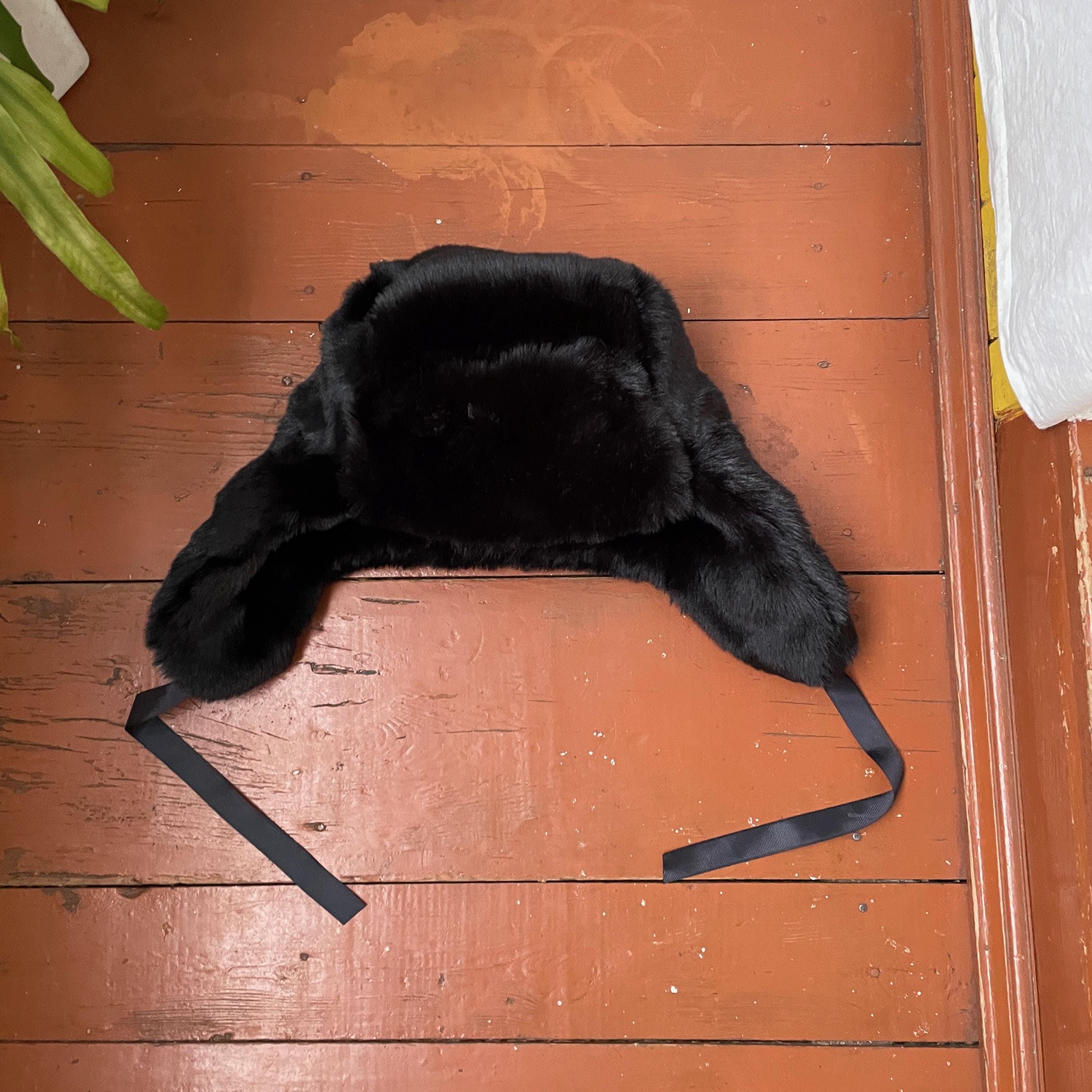 Other Alt Ushanka Fuzzy Trapper Fur Hat y2k streetwear grunge alt Size ONE SIZE - 2 Thumbnail