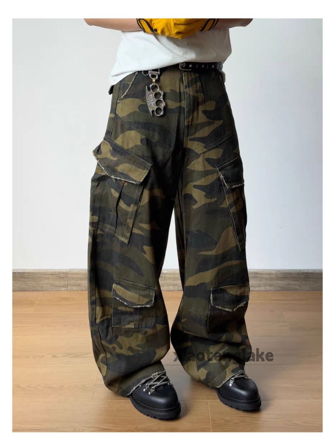 Vintage Utility military loose baggy camo hiphop cargo pants Size US 32 / EU 48 - 5 Thumbnail