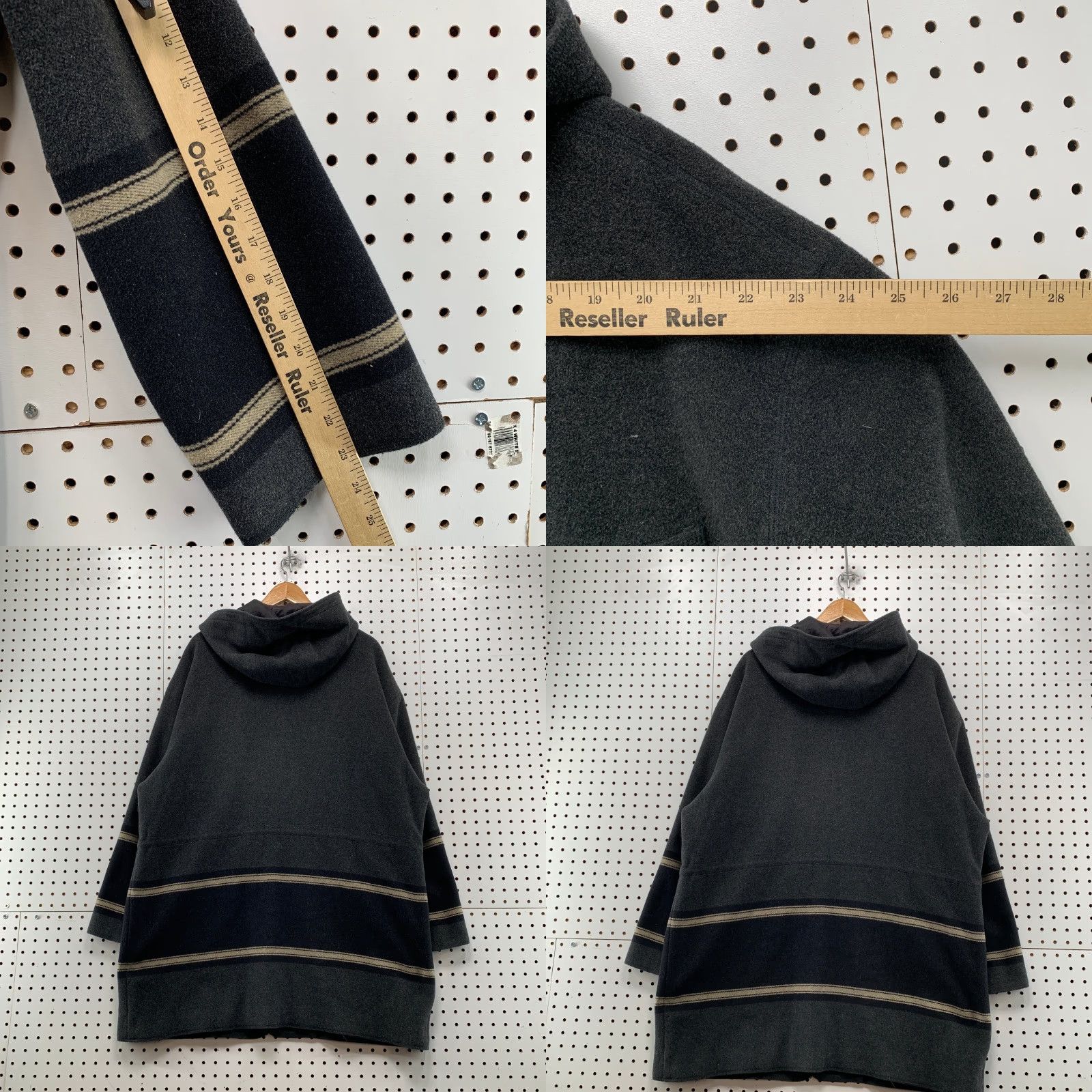 Gap VINTAGE Gap Men Coat Wool Oversized 80s Gray Hood Wool Coat M Gray 80s Style Casual Mens Size US M / EU 48-50 / 2 - 9 Thumbnail