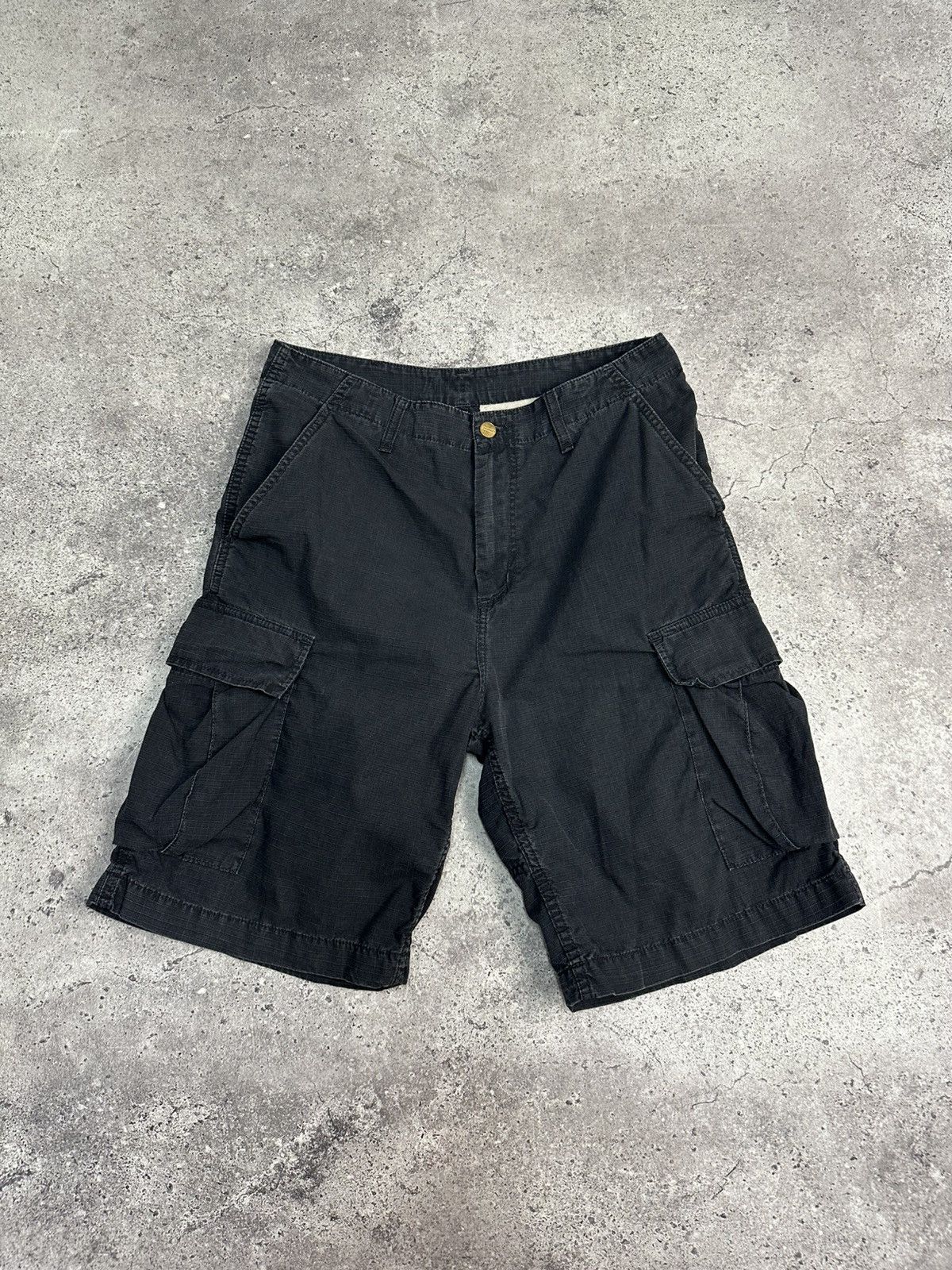 Carhartt Vintage Carhartt Aviation Cargo Shorts Distressed Black Y2K Size US 30 / EU 46 - 1 Thumbnail