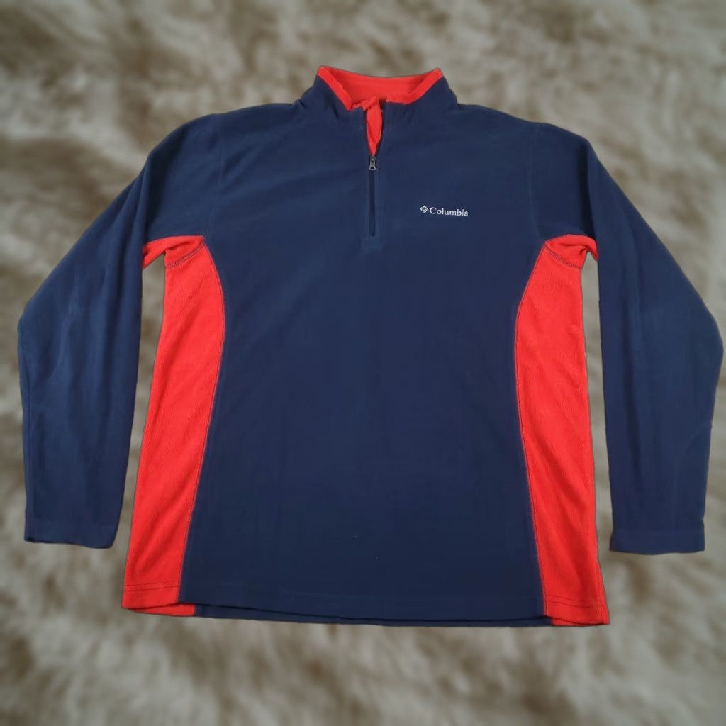 Vintage Columbia Sweater Mens Medium Blue Fleece 1/4 Zip Pullover Size US M / EU 48-50 / 2 - 1 Thumbnail