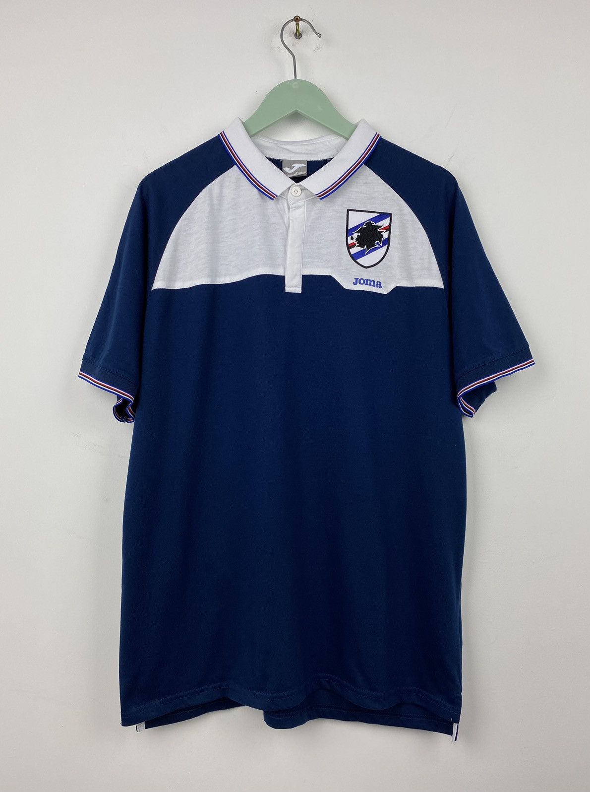 Joma Sampdoria Joma Polo Shirt Football Jersey PSG Roma Milan Size US L / EU 52-54 / 3 - 1 Thumbnail