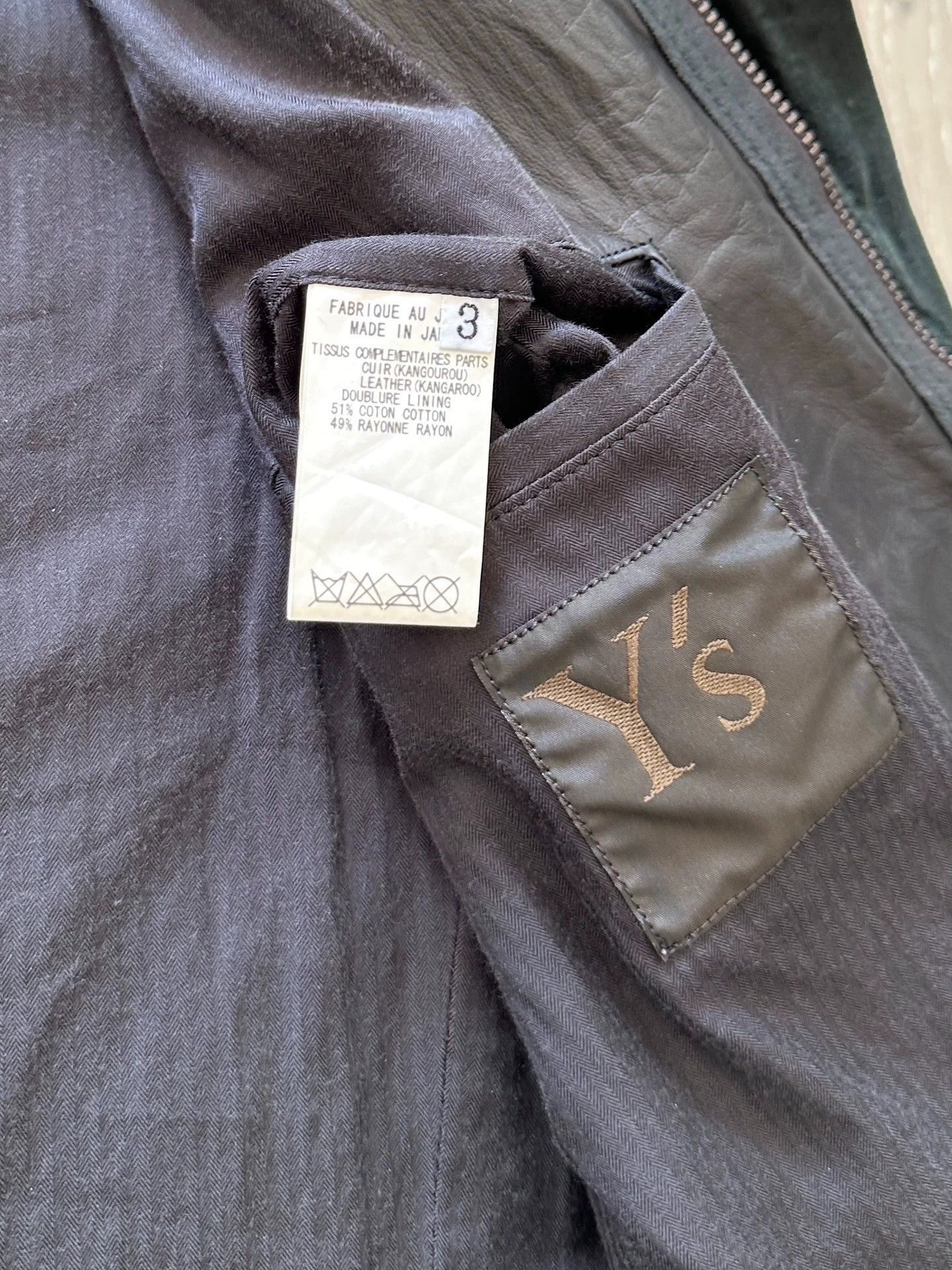 Yohji Yamamoto Yohji Yamamoto Kangaroo Leather Stand Collar Jacket Size 3 Size US L / EU 52-54 / 3 - 7 Thumbnail