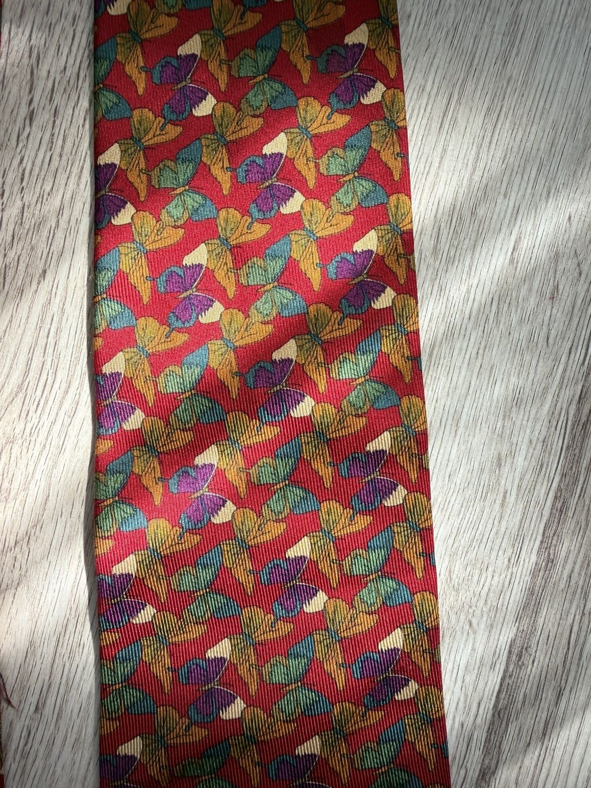 Valentino Rare multicolour Valentino butterfly monogram tie Size ONE SIZE - 3 Thumbnail