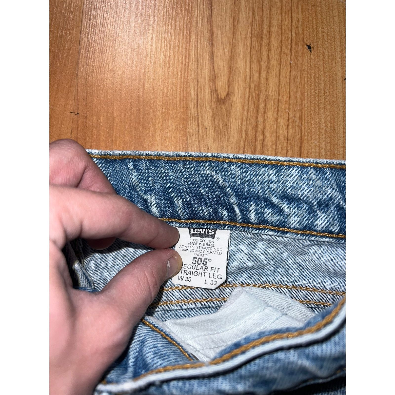 Levi's Vintage Levi 505 Orange Tab Jeans Bottoms 36x32 VTG Levi's Size US 36 / EU 52 - 5 Thumbnail