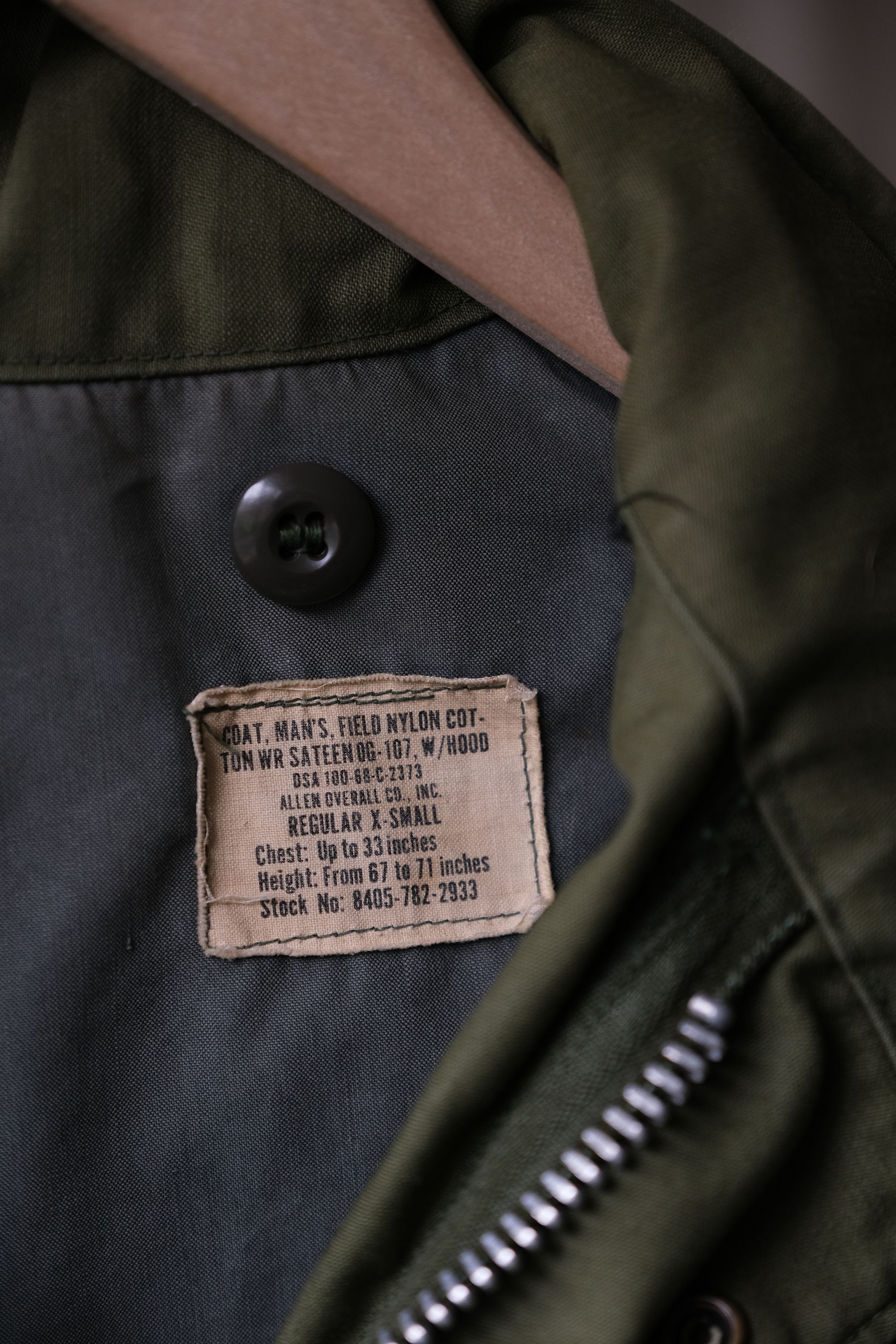 U.S.ARMY 1968’s M-65 Field Jacket Scovill zipper gray lining