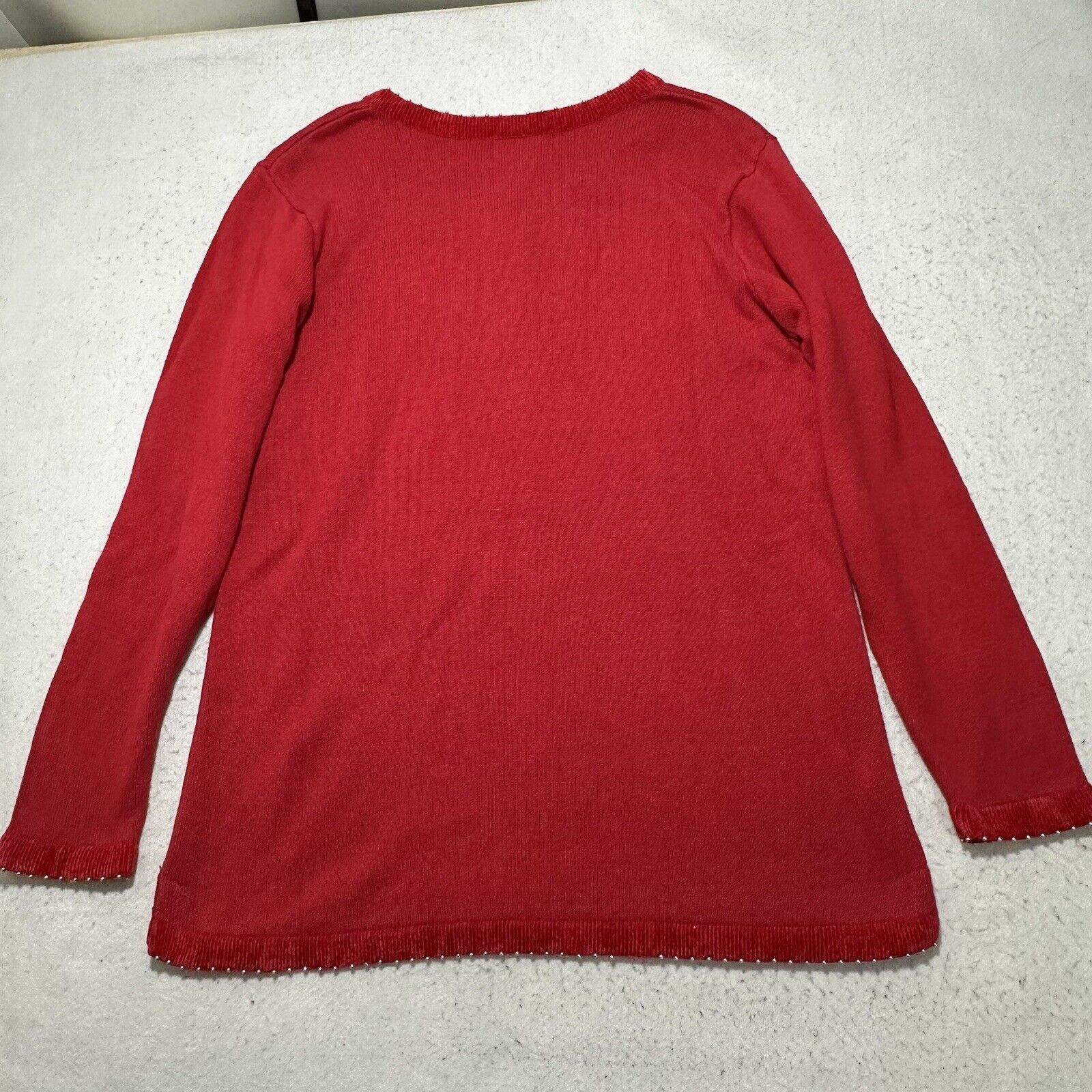 Other Vintage Quacker Factory Large V-Neck Sweater American Flag Size L / US 10 / IT 46 - 9 Thumbnail