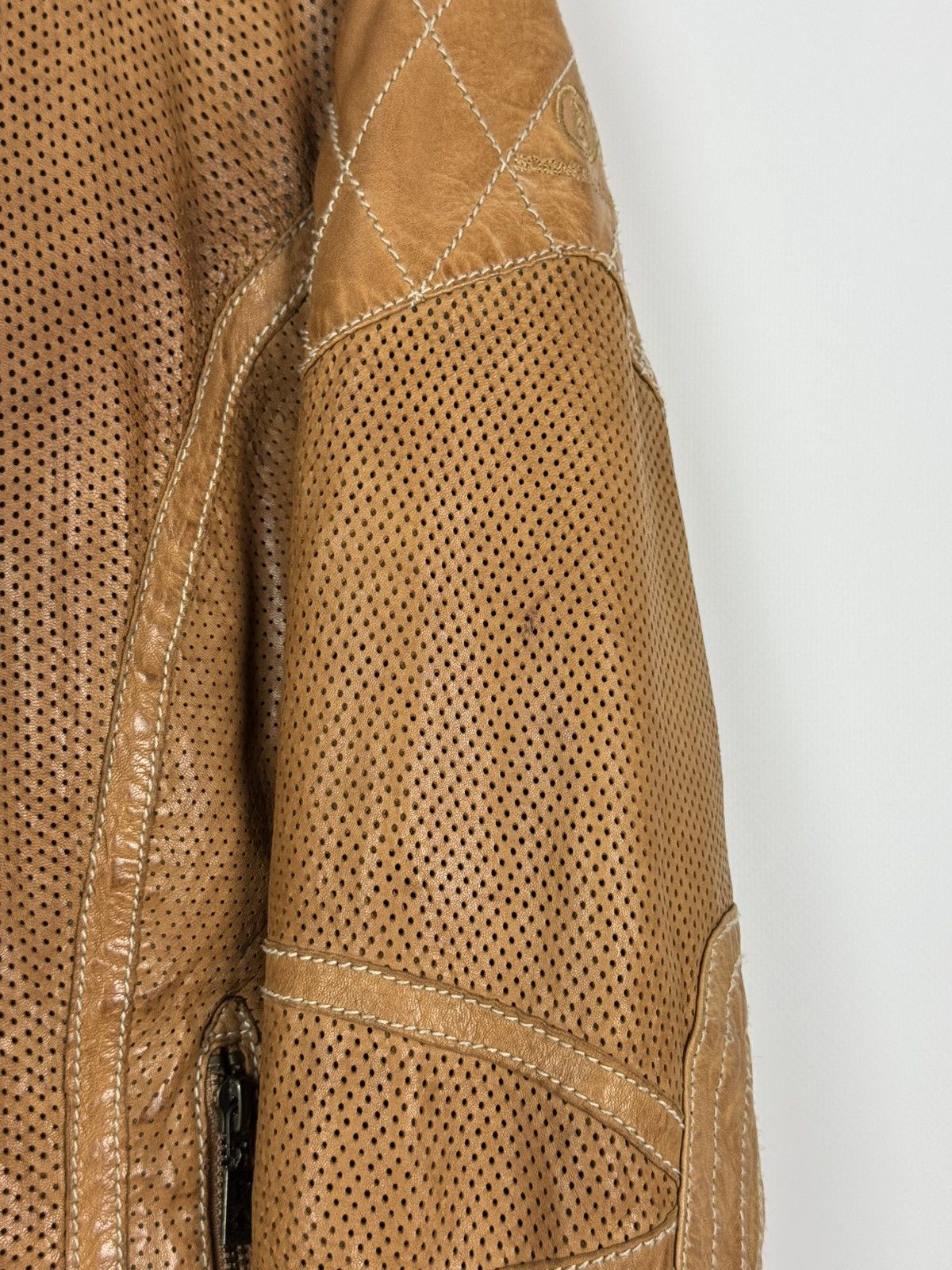 Bogner Bogner Jeans Perforation Brown Women’s Leather Jacket Size XS / US 0-2 / IT 36-38 - 9 Thumbnail